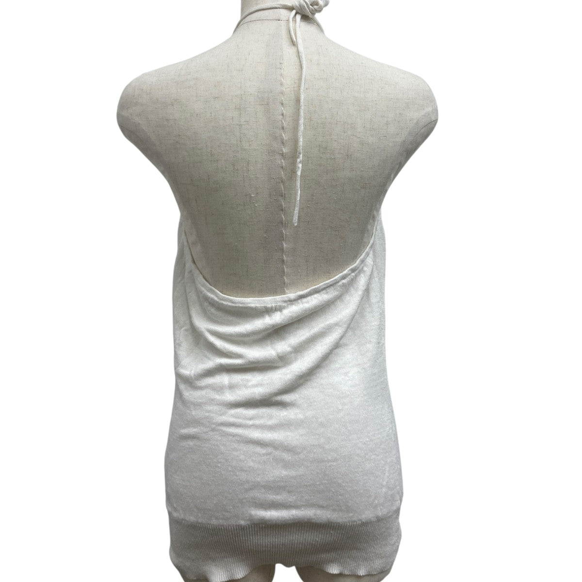 yo biotope(ヨー ビオトープ) Halter Neck Linen Top