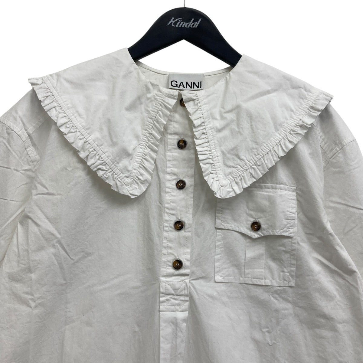 Ganni(ガニー) ワンピース 6180 ホワイト サイズ XXS/XS｜【公式