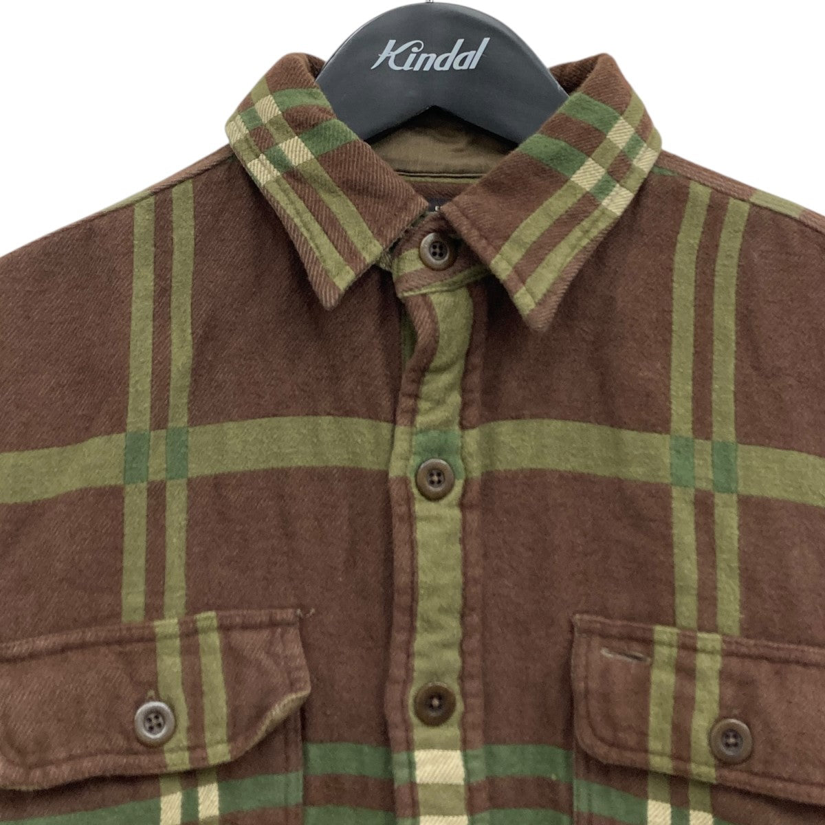 RRL(ダブルアールエル) プレイドチェックシャツ グリーン サイズ