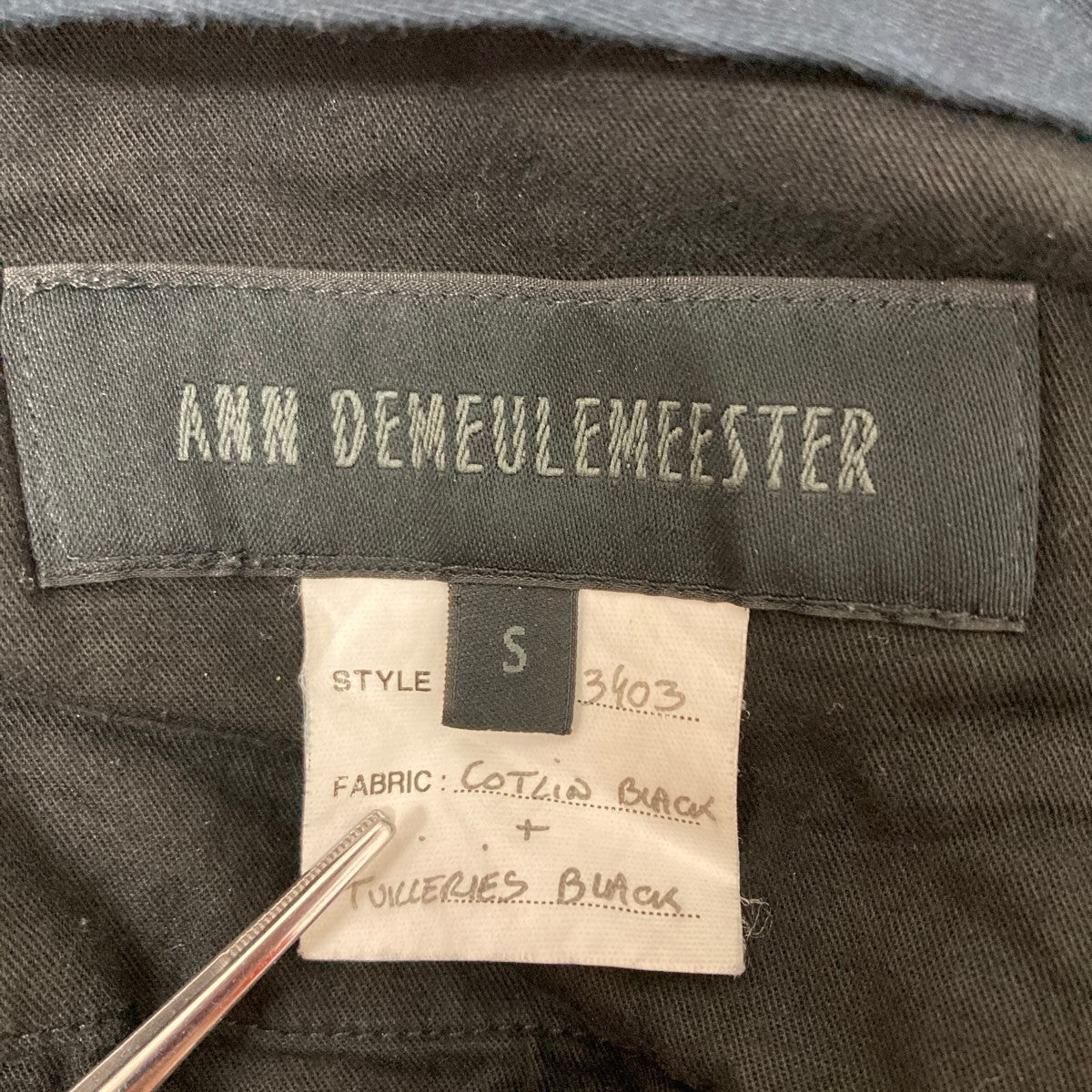ANN DEMEULEMEESTER(アンドゥムルメステール) SAMPLE品COTLIN