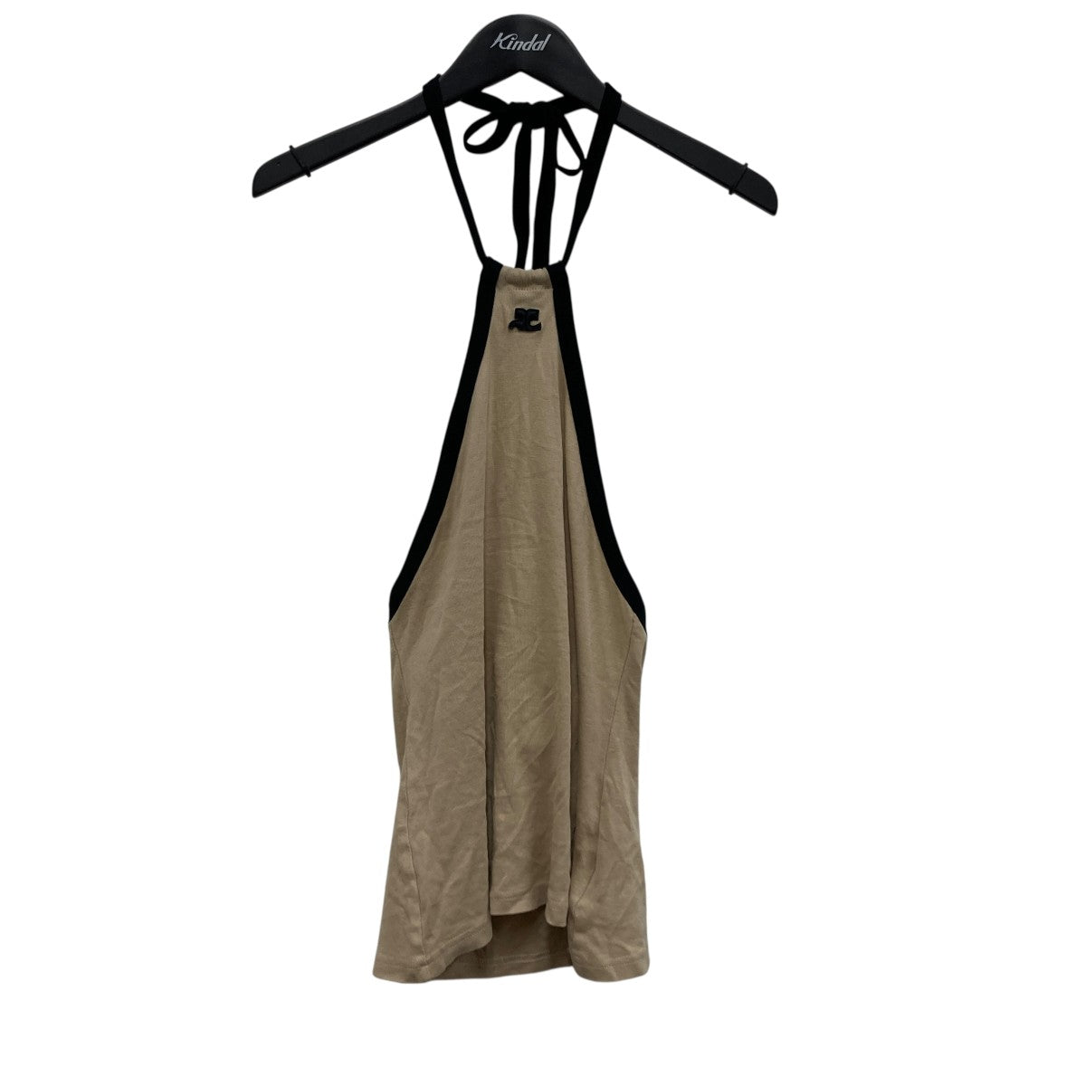 courrèges ベージュ タンクトップ S クレージュ　ホルターネック courrèges ベージュ タンクトップ S クレージュ ホルターネック