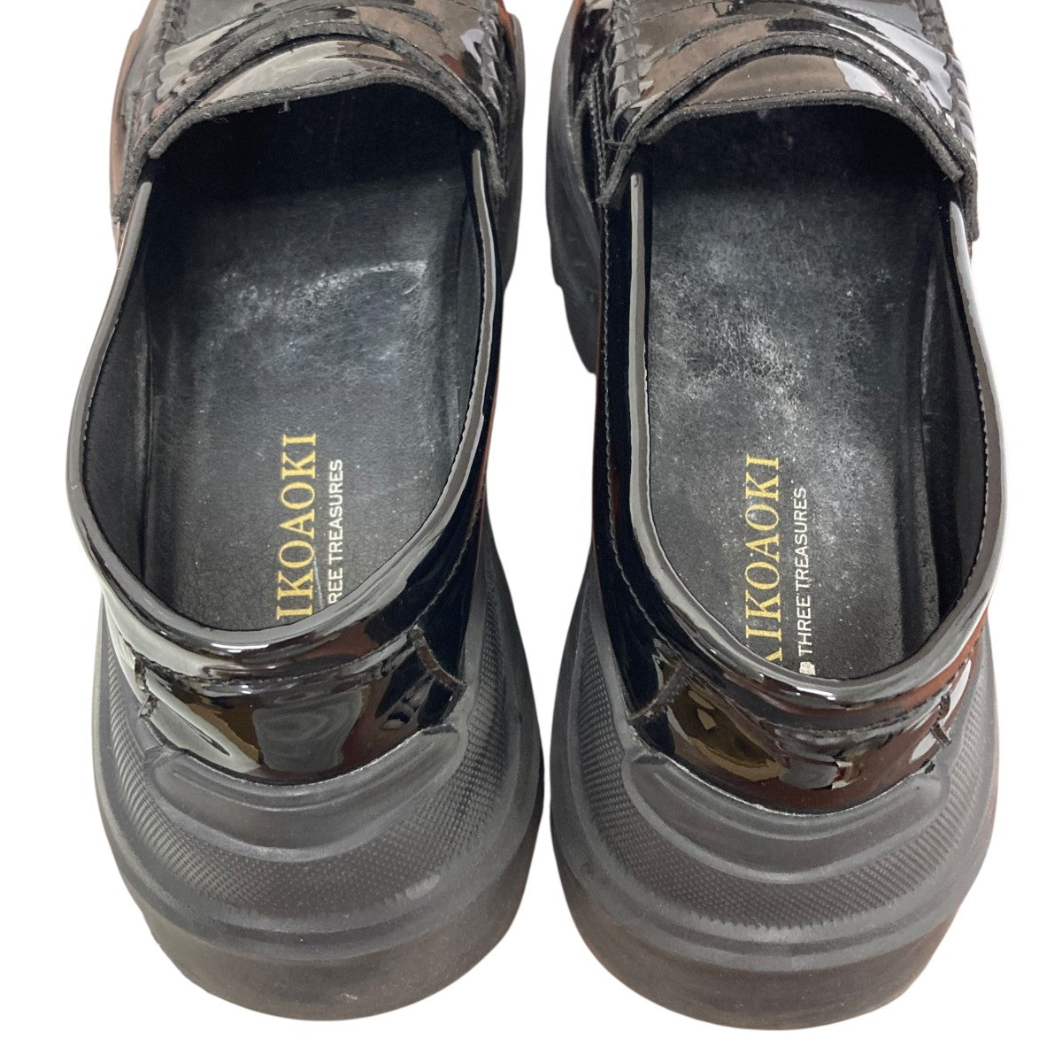 AKIKOAOKI ローファー黒　24cm美品 AKIKOAOKI ローファー 「AKIKOAOKI/(アキコアオキ)」「STUDIOUS