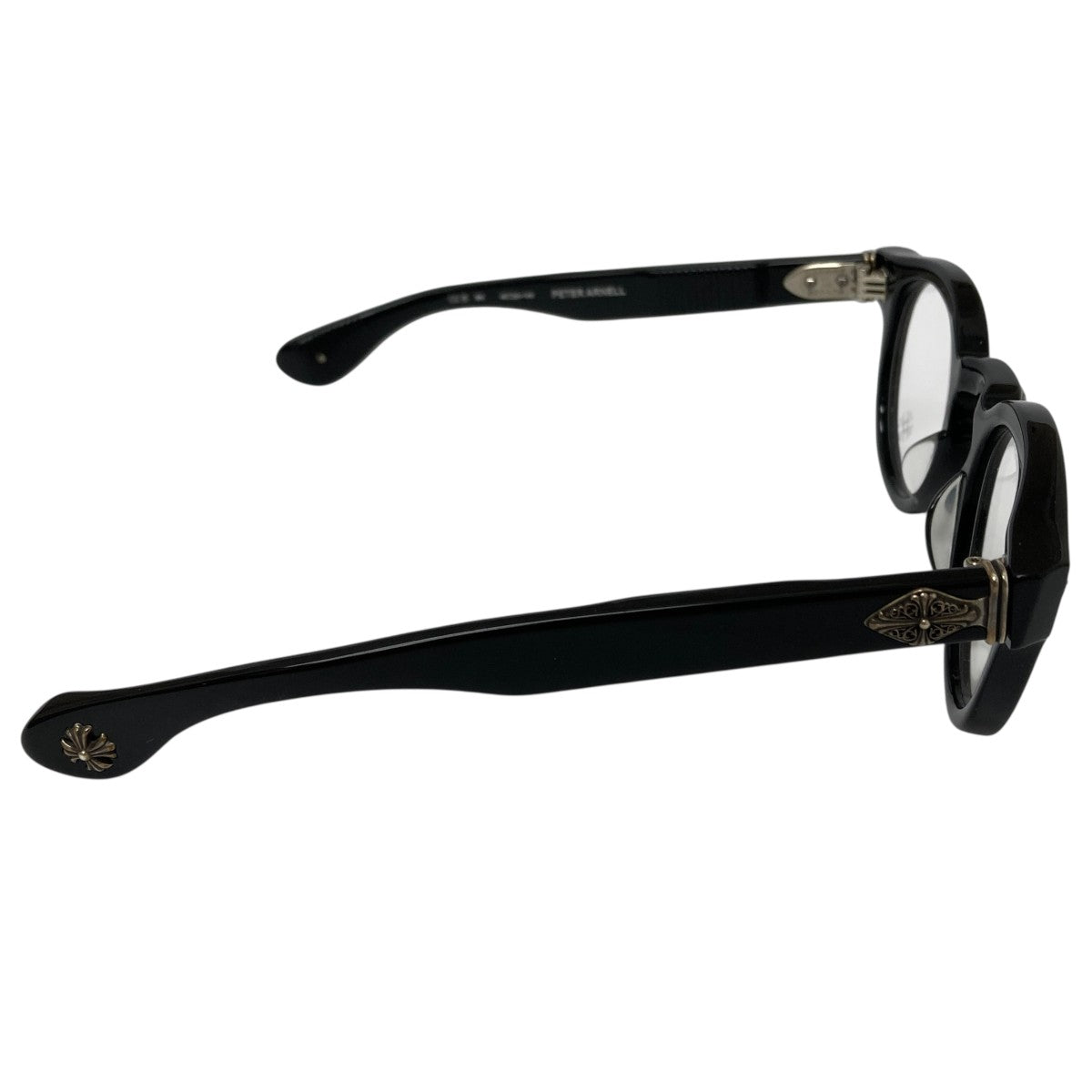 クロムハーツ PETER ARNELL フローラルテンプル眼鏡 メンズ 48□25-140 