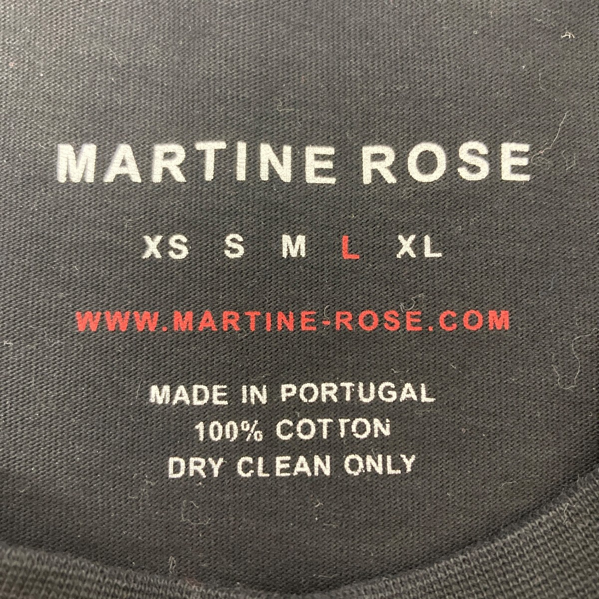 MARTINE ROSE ロコフリントトロストリンクオハサイスフティ ロゴプリントTシャツ | MARTINE ROSE