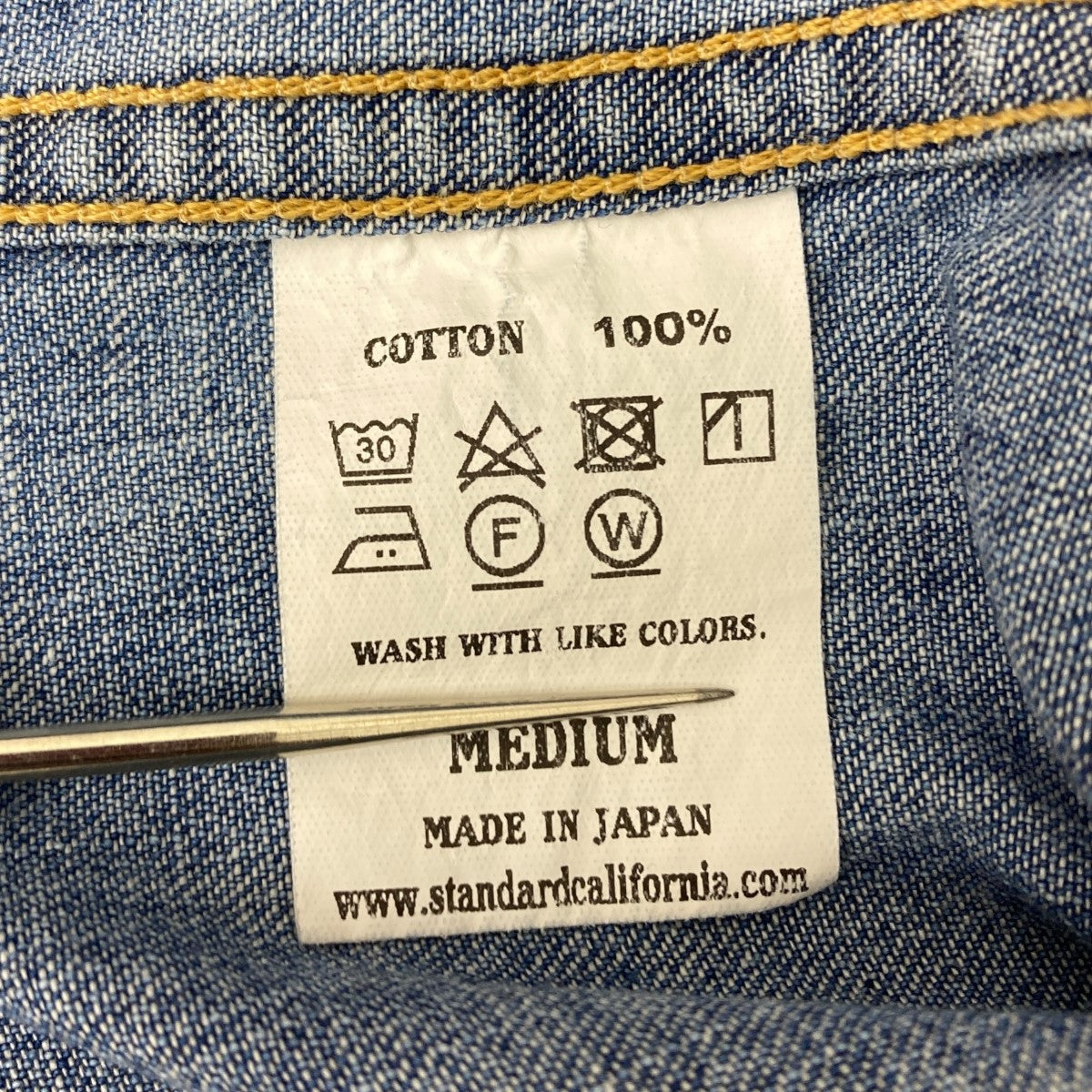 スタンダードカリフォルニア　デニムシャツ　Mサイズ SD Denim Western Shirt - Official Store Limited : STANDARD