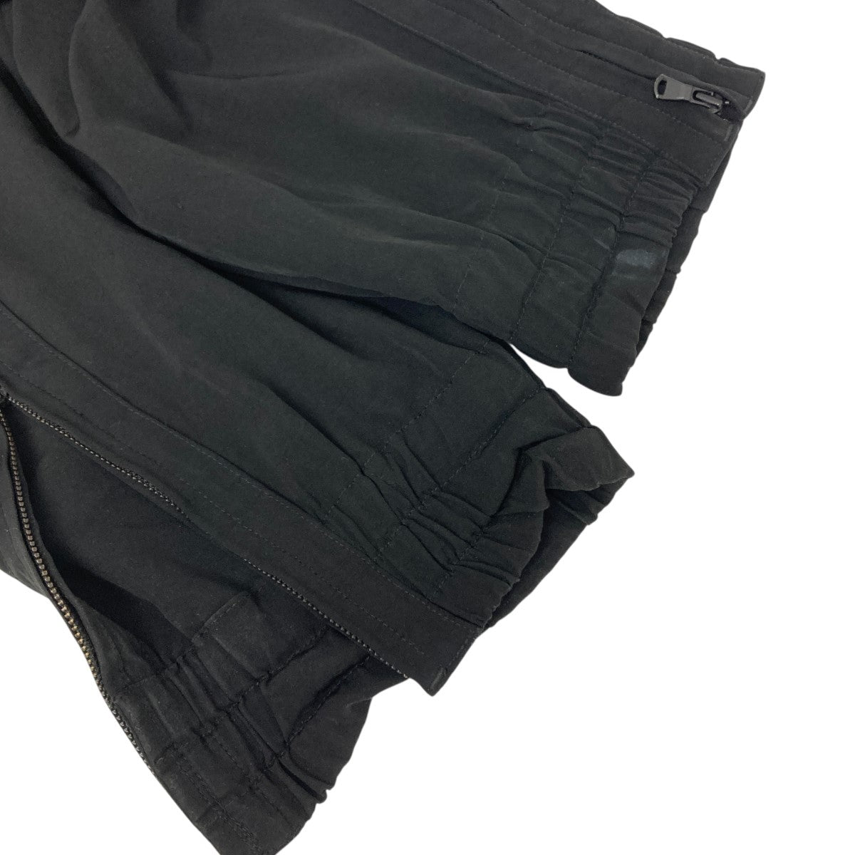 Y's ワイズ ///  コットンリネン後ラップパンツ 黒  size 2 ワイズフォーメンY's for men リネンシンチバックストレート