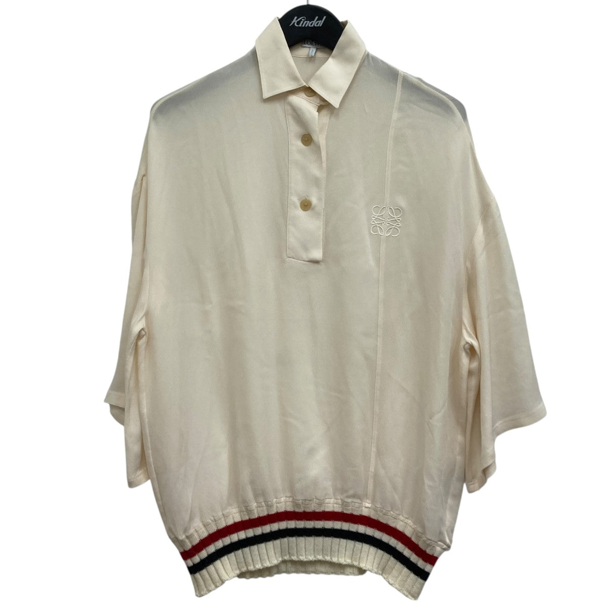 LOEWE アナグラムシルクポロシャツ 古着・中古-1枚目のアイテム画像