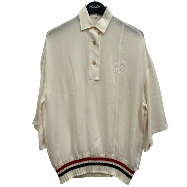 LOEWE(ロエベ) アナグラムシルクポロシャツ D2299910GA アイボリー