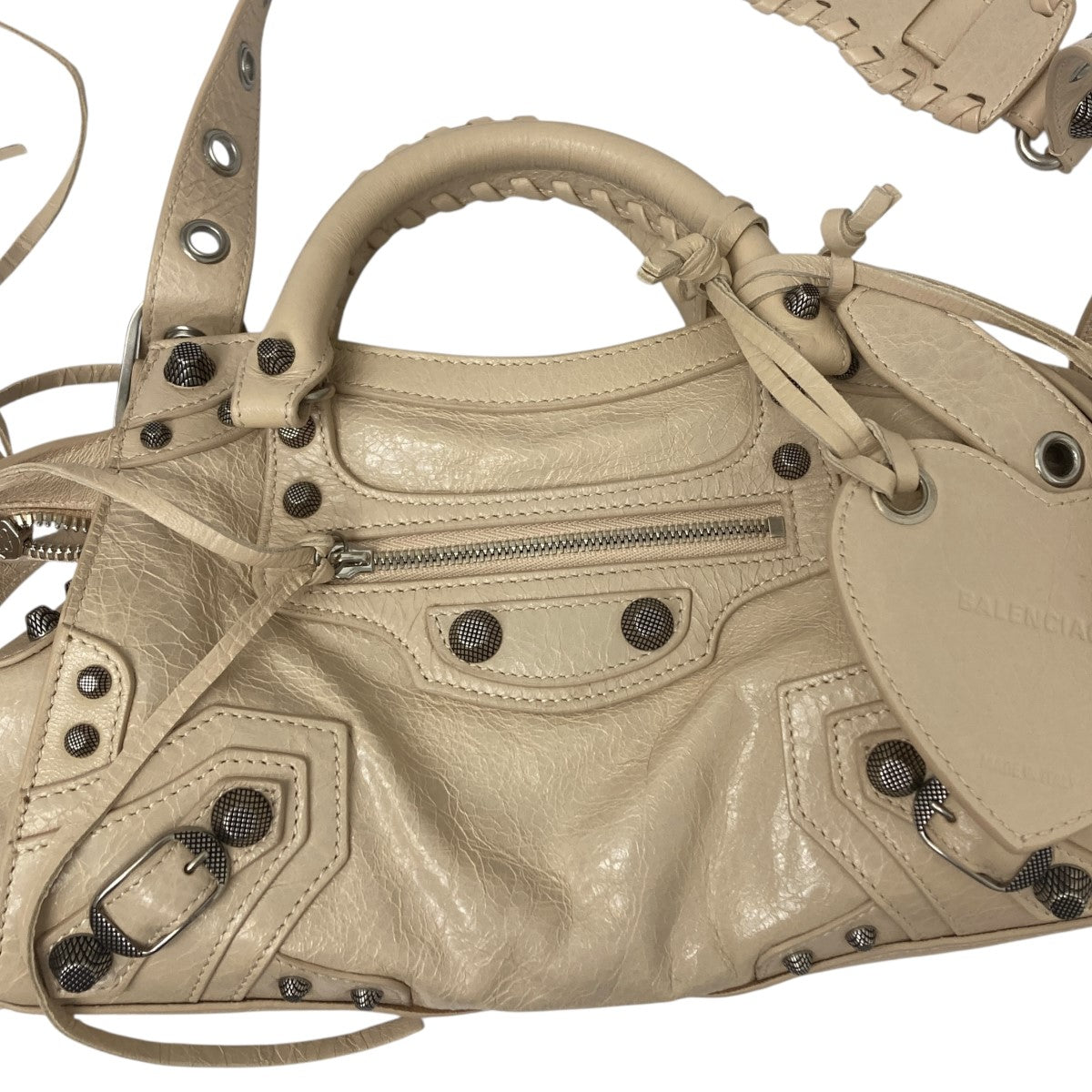 美品　BALENCIAGA バレンシアガ ウェーブ ハンドバッグ BALENCIAGA(バレンシアガ) ウェーブトートXS キャンバスショルダー