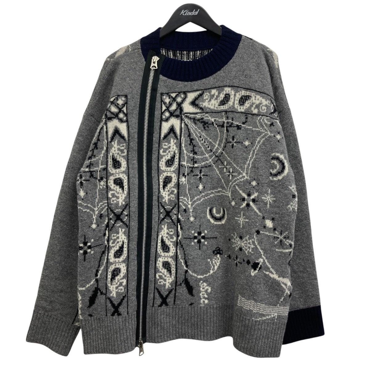 トップス sacai Sacai レイヤード ニットトップ | ブラック | FARFETCH JP