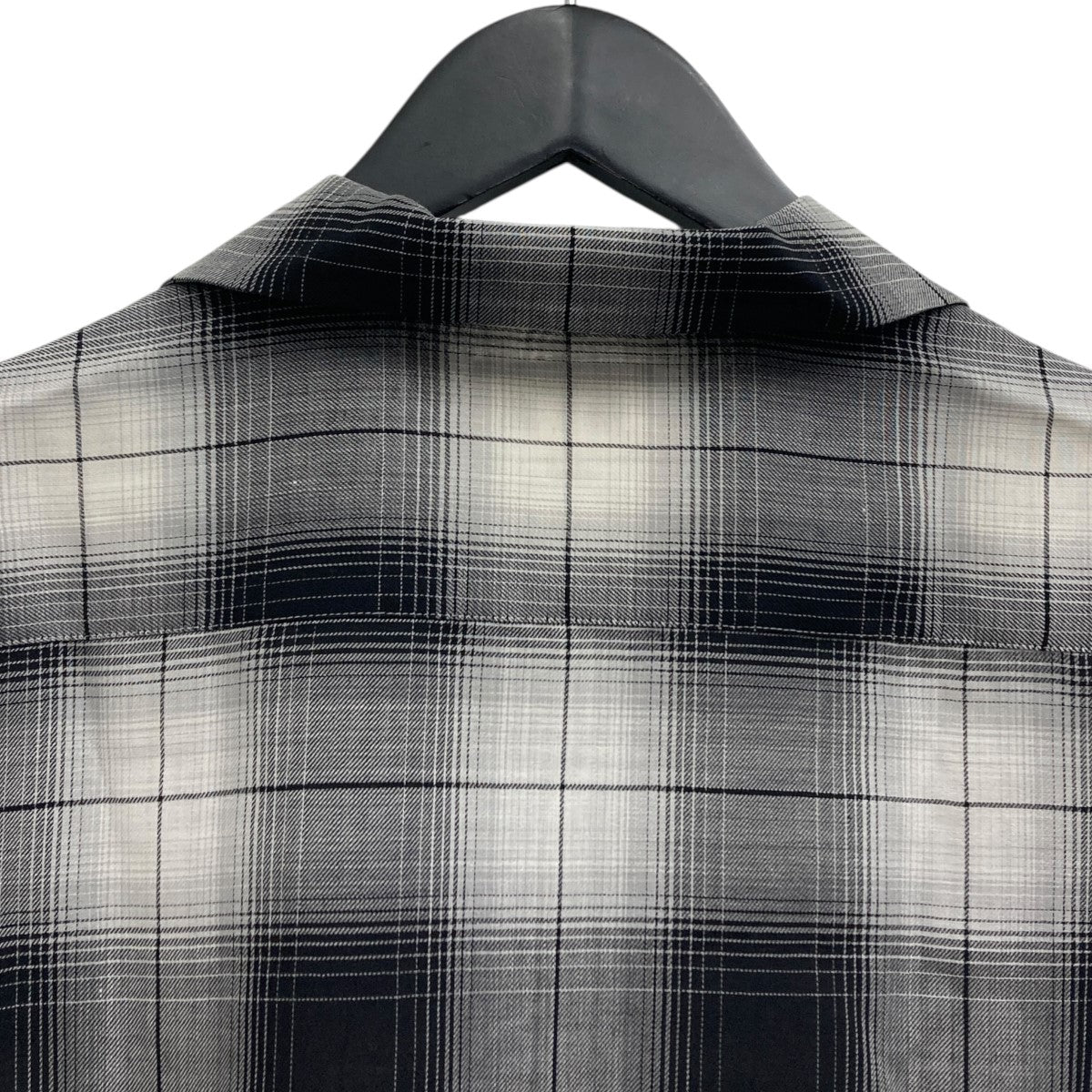 HYKE(ハイク) 25SS クロップド半袖オンブレチェックシャツ 15235