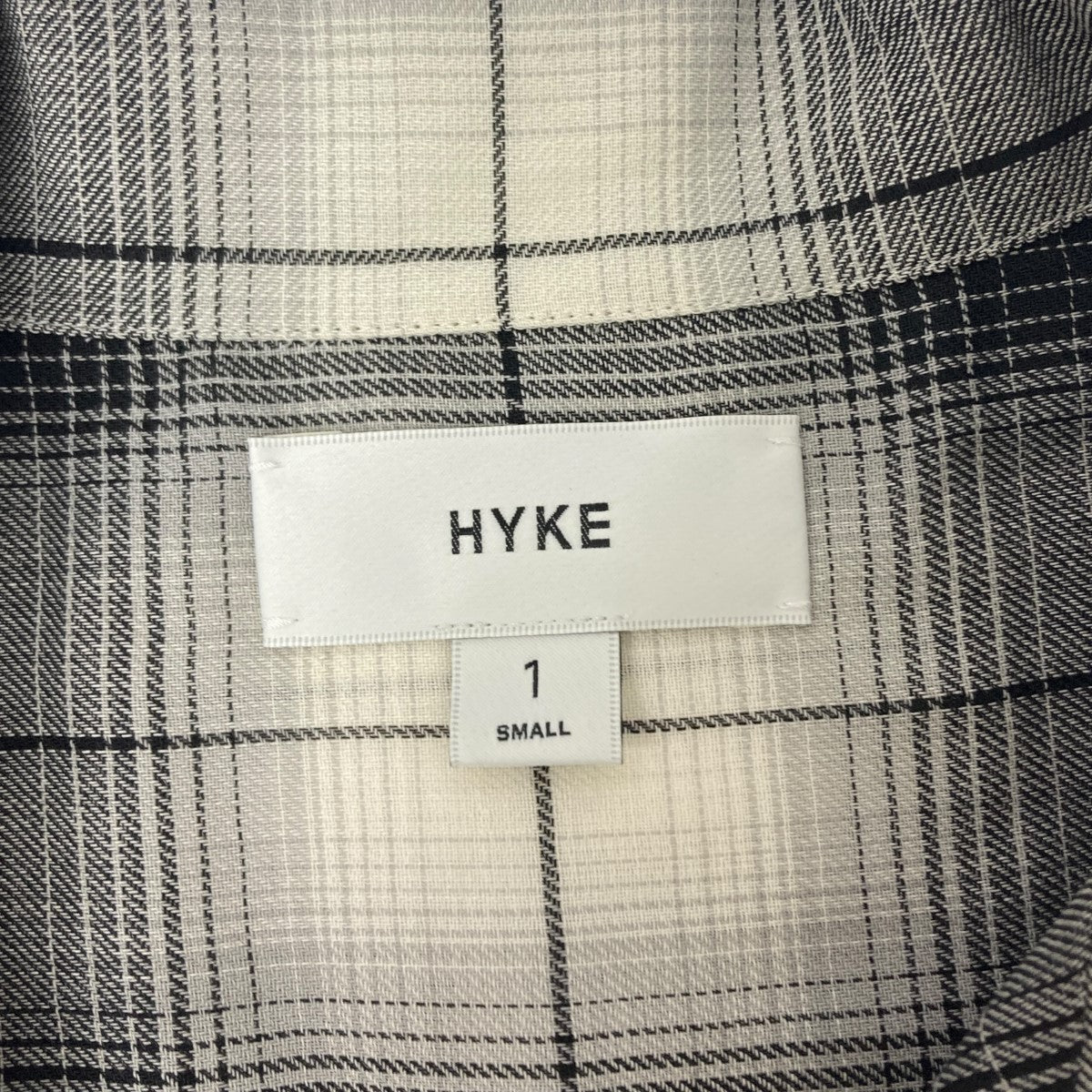 HYKE(ハイク) 25SS クロップド半袖オンブレチェックシャツ 15235