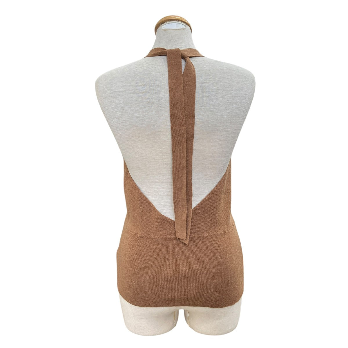 6(ROKU) BEAUTY＆YOUTH COTTON WOOL HALTER NECKビスチェ8618-119-0131 古着・中古-2枚目のアイテム画像