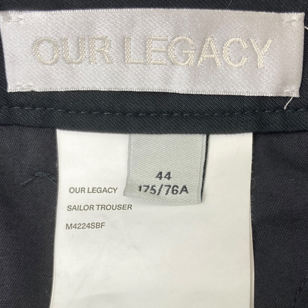 OUR LEGACY(アワーレガシー) スラックス M4224SBF ブラック