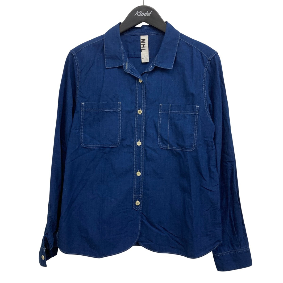MHL(エムエイチエル) デニムシャツ 595-253455 インディゴ