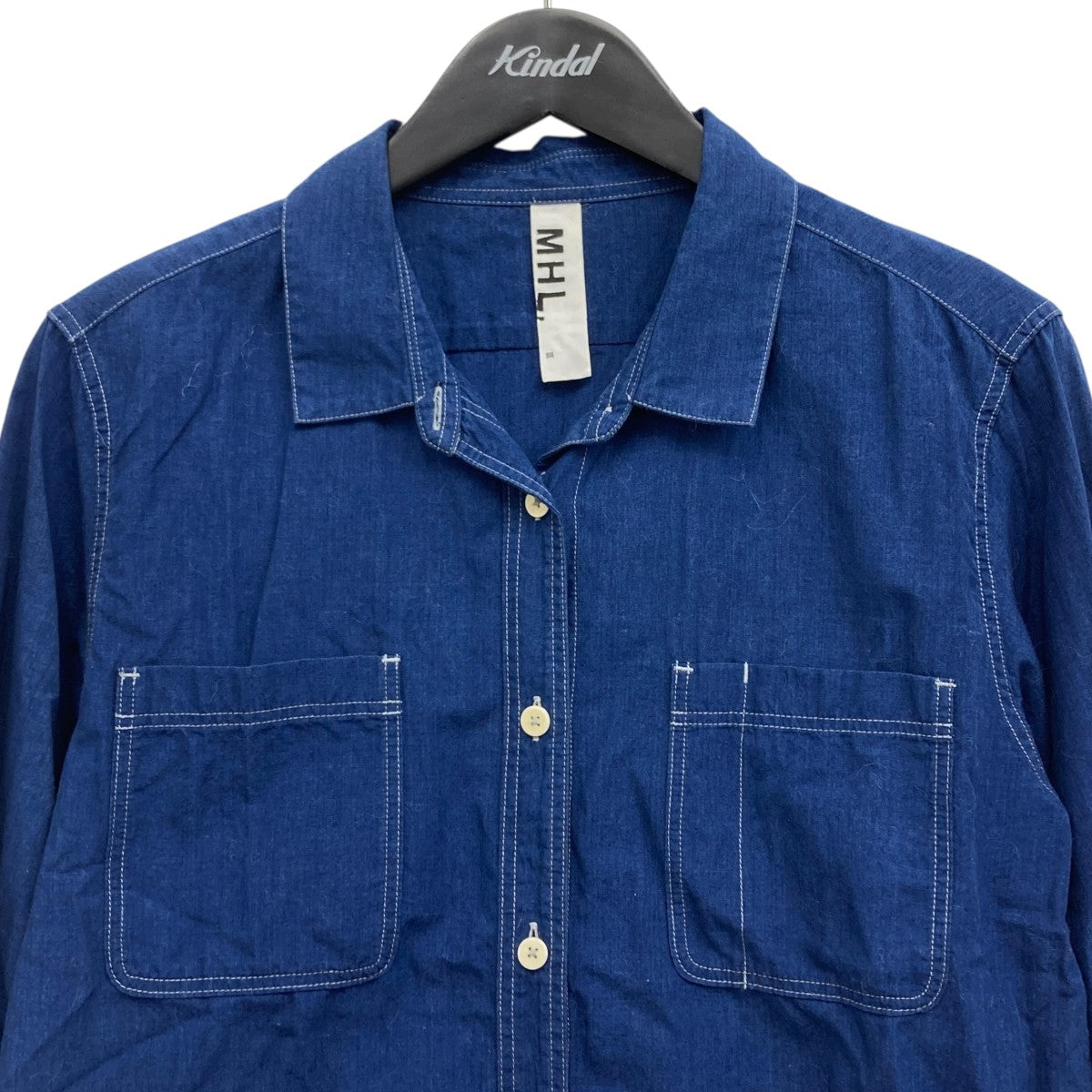 MHL(エムエイチエル) デニムシャツ 595-253455 インディゴ