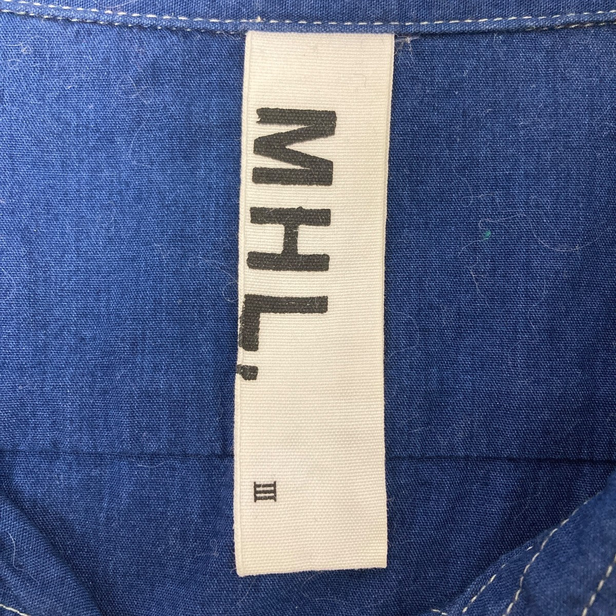 【秋物】MHL, エムエイチエル シャツジャケット M インディゴ MHL. WORKWEAR BLUE | MARGARET HOWELL