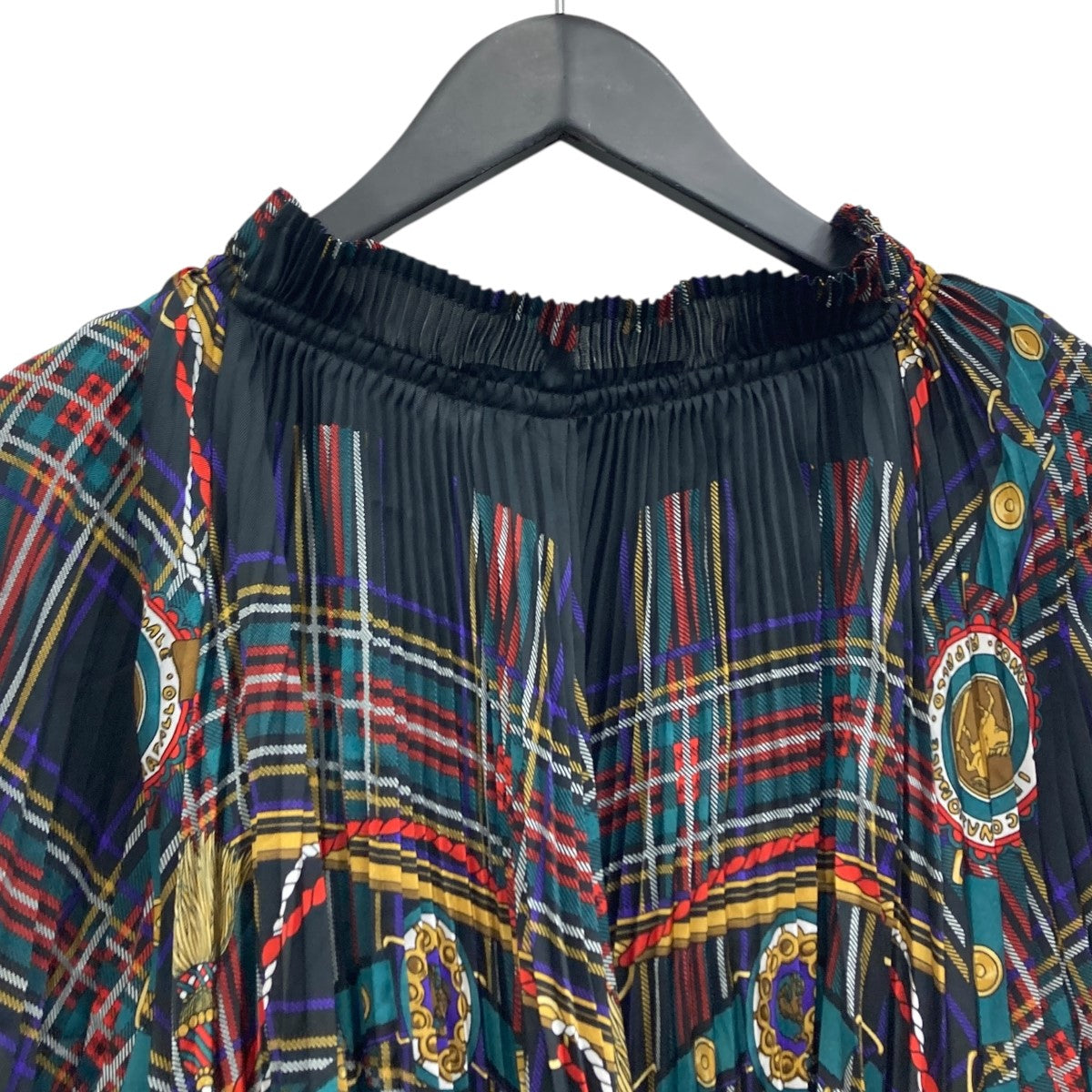 JUNYA WATANABE チェック柄タイトスカート Sサイズ JUNYA WATANABE(ジュンヤワタナベ) エステルスカーフ柄ブラウス
