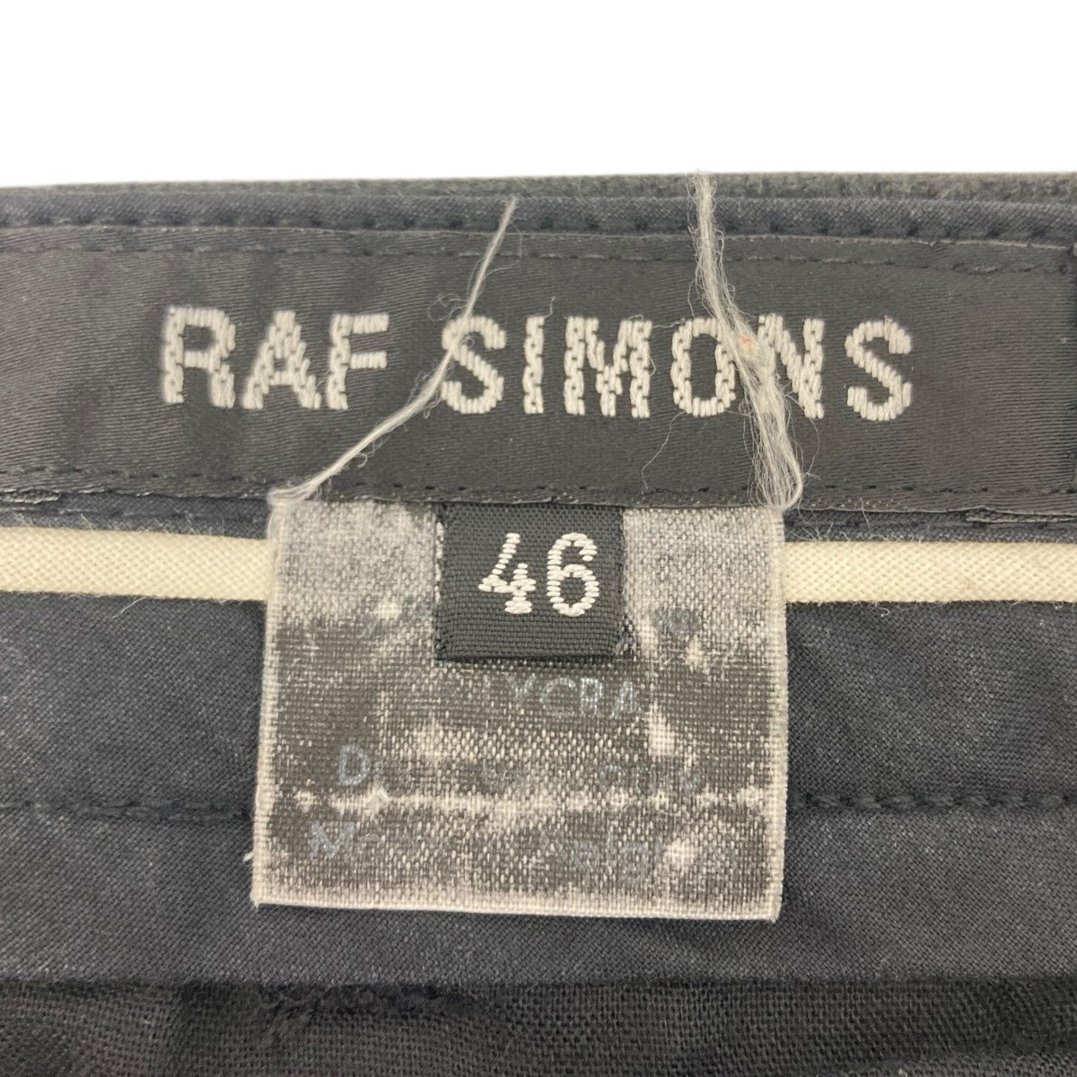RAF SIMONS(ラフシモンズ) 90sストレートパンツ ブラック サイズ