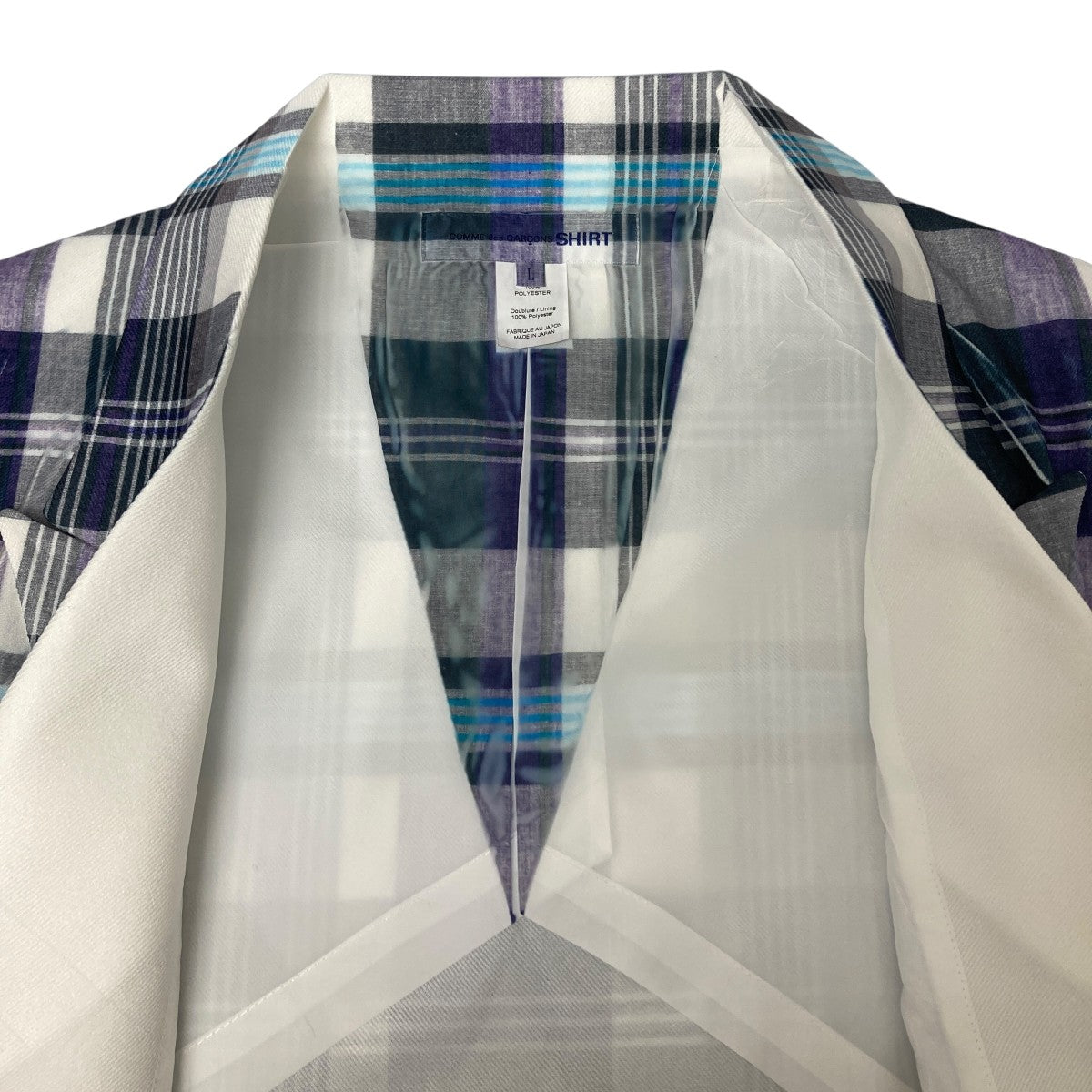 COMME des GARCONS SHIRT チェックテーラードジャケット 古着・中古-5枚目のアイテム画像
