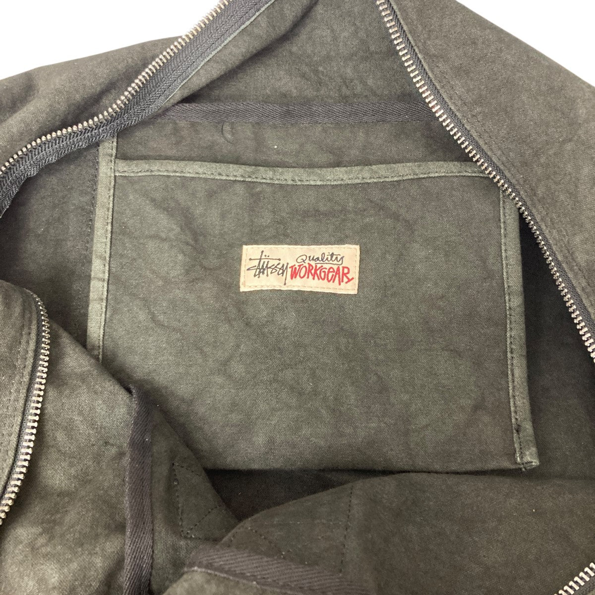 STUSSY オリーブ トートバッグ STUSSY オリーブ トートバッグ
