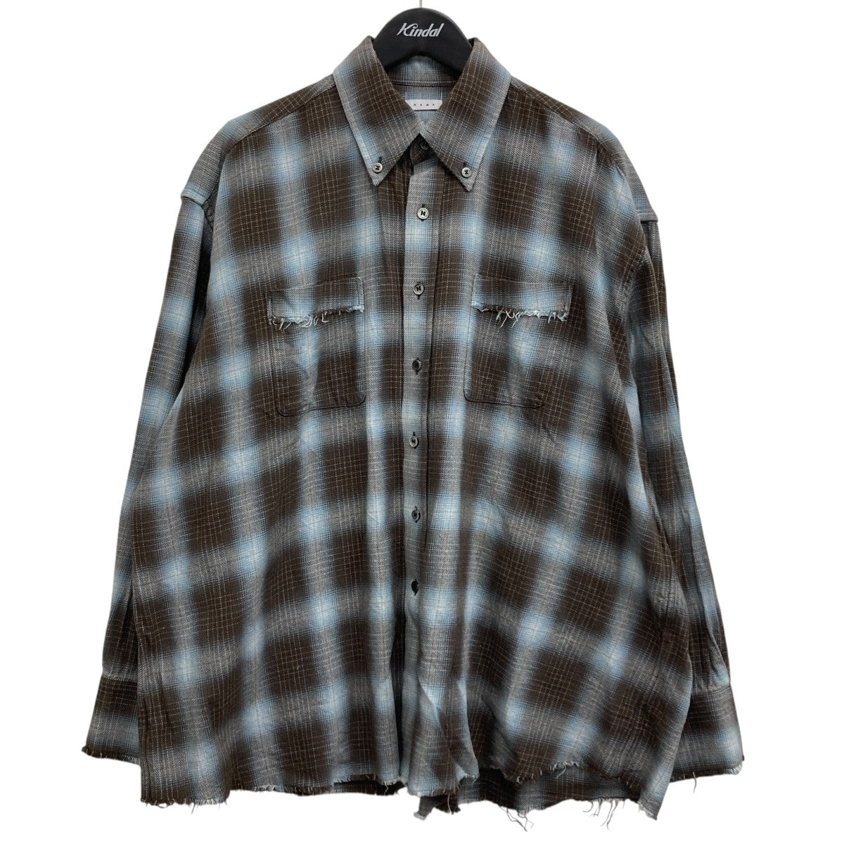 Name．(ネーム) COTTON TWILL OMBRE CUT-OFF SHIRT オンブレ