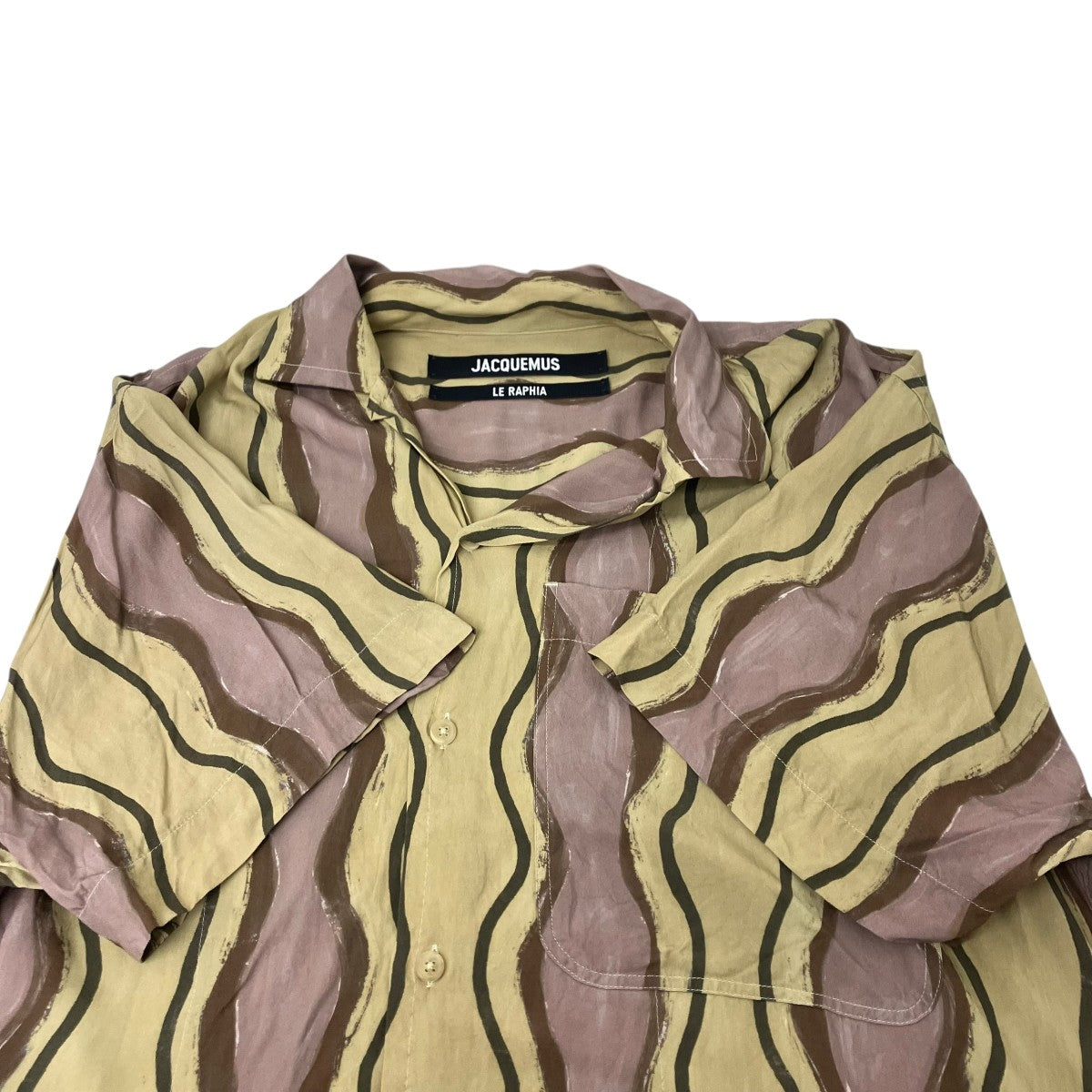 JACQUEMUS(ジャックムス) 総柄シャツ 216SH201-1002 パープル×カーキ