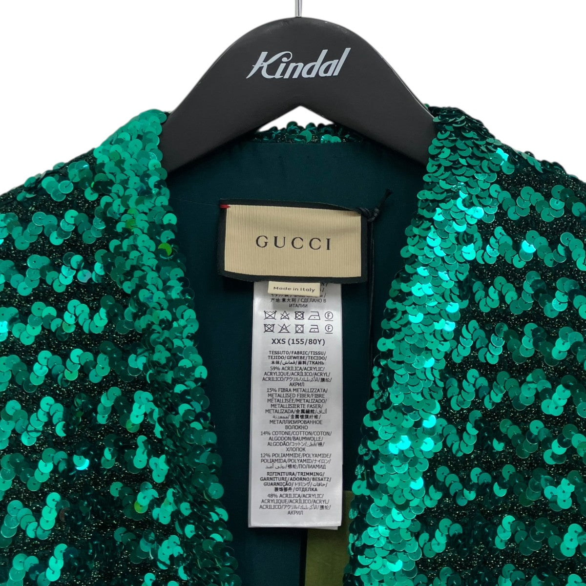 GUCCI スパンコールジャケット 古着・中古-3枚目のアイテム画像