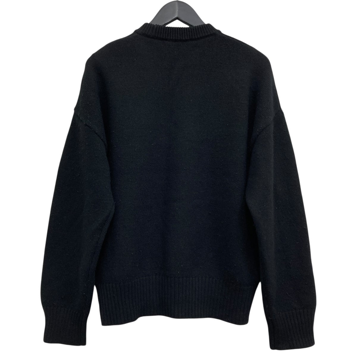 ami paris アミパリス クルーネック ハートニット　黒 AMI Alexandre Mattiussi アミパリス PARIS クルーネック長袖