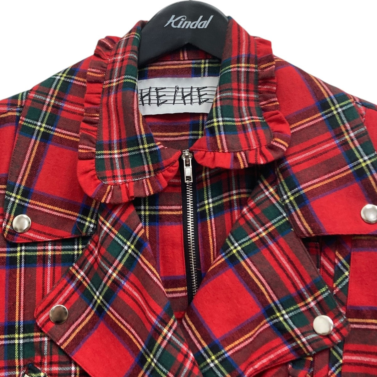 HEIHEI(ヘイヘイ) タータンチェックワンピース レッド サイズ FREE