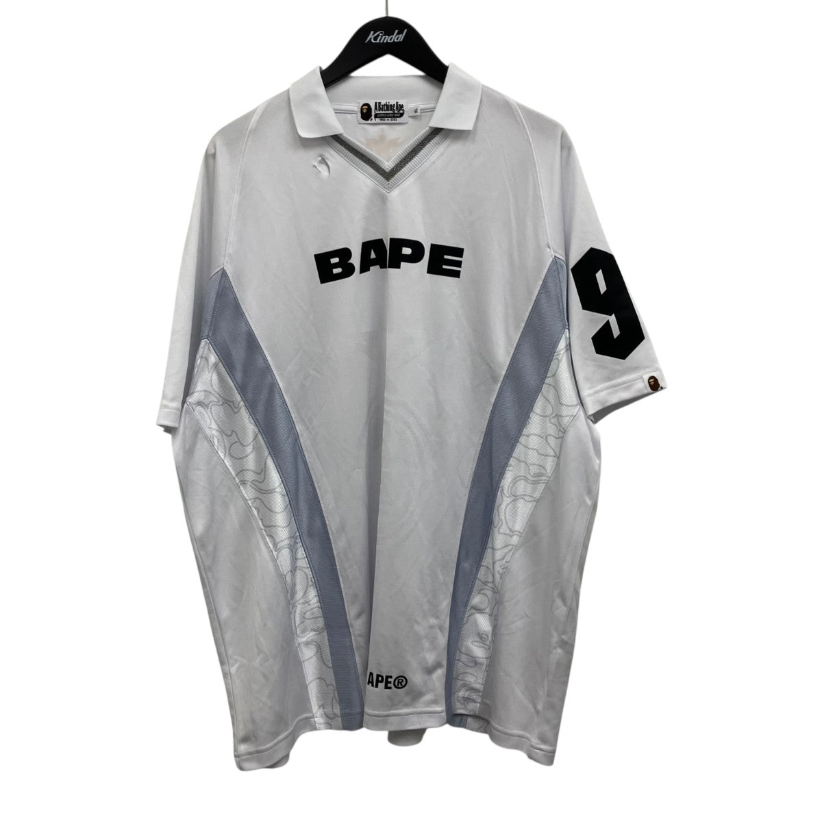 A BATHING APE MULTI LOGO RELAXED FIT SOCCER JERSEY ゲームシャツ 古着・中古-1枚目のアイテム画像