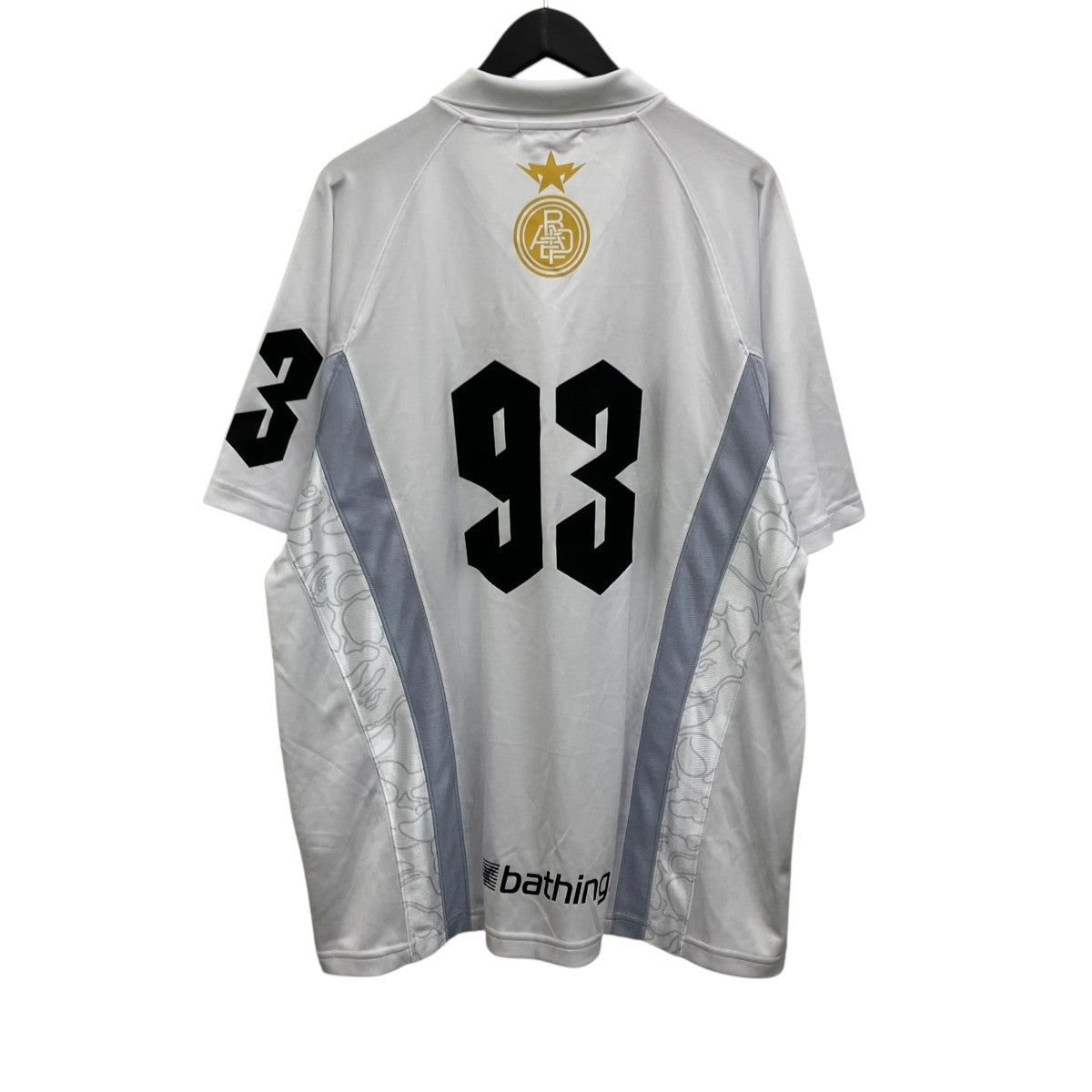 A BATHING APE MULTI LOGO RELAXED FIT SOCCER JERSEY ゲームシャツ 古着・中古-2枚目のアイテム画像