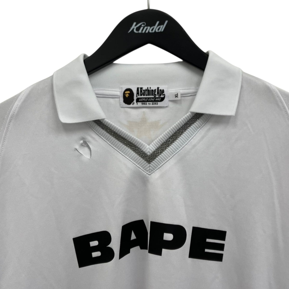 A BATHING APE MULTI LOGO RELAXED FIT SOCCER JERSEY ゲームシャツ 古着・中古-3枚目のアイテム画像