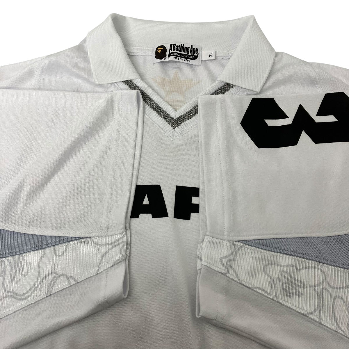 A BATHING APE MULTI LOGO RELAXED FIT SOCCER JERSEY ゲームシャツ 古着・中古-4枚目のアイテム画像