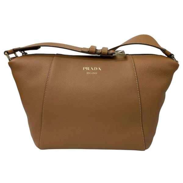 プラダ PRADA レザーショルダーバッグ ブラウン　保存袋付 Prada アーケ レザーショルダーバッグ | ブラウン | FARFETCH JP