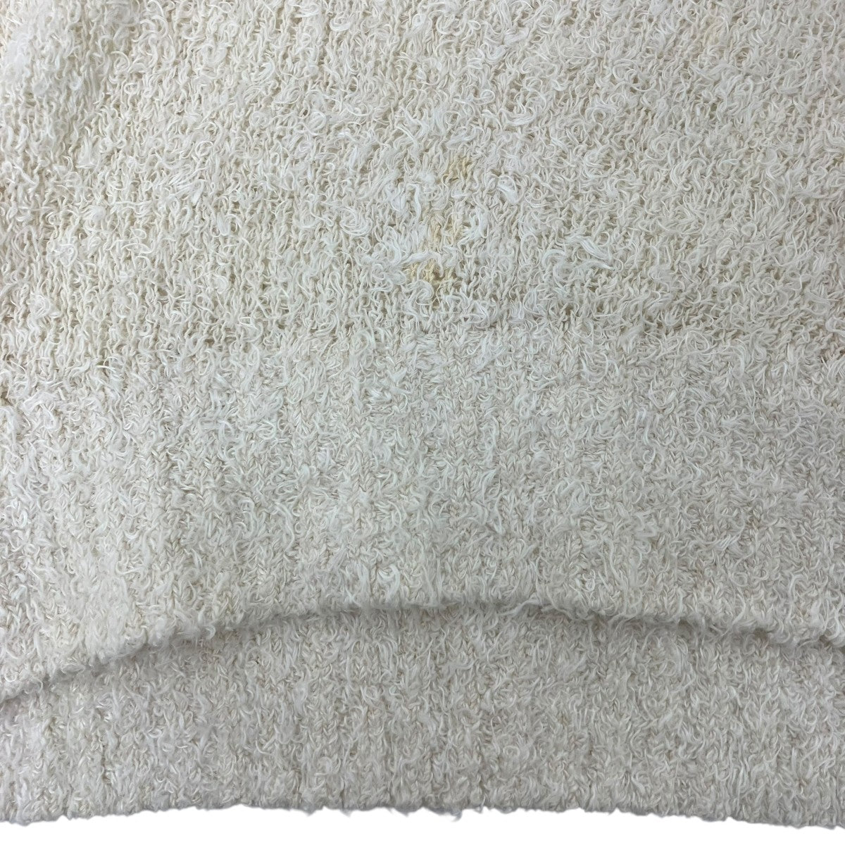 AURALEE LINEN COTTON MOLE KNIT V-NECK SHORT P O モールVネックニット 古着・中古-5枚目のアイテム画像