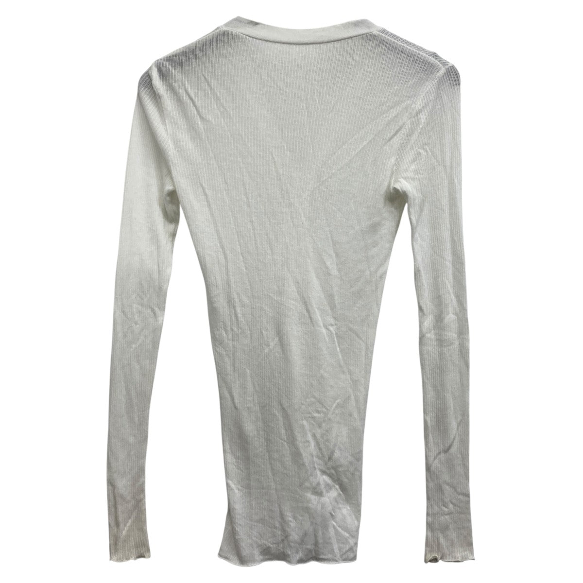 yo biotop Sheer rib V cardigan 古着・中古-2枚目のアイテム画像