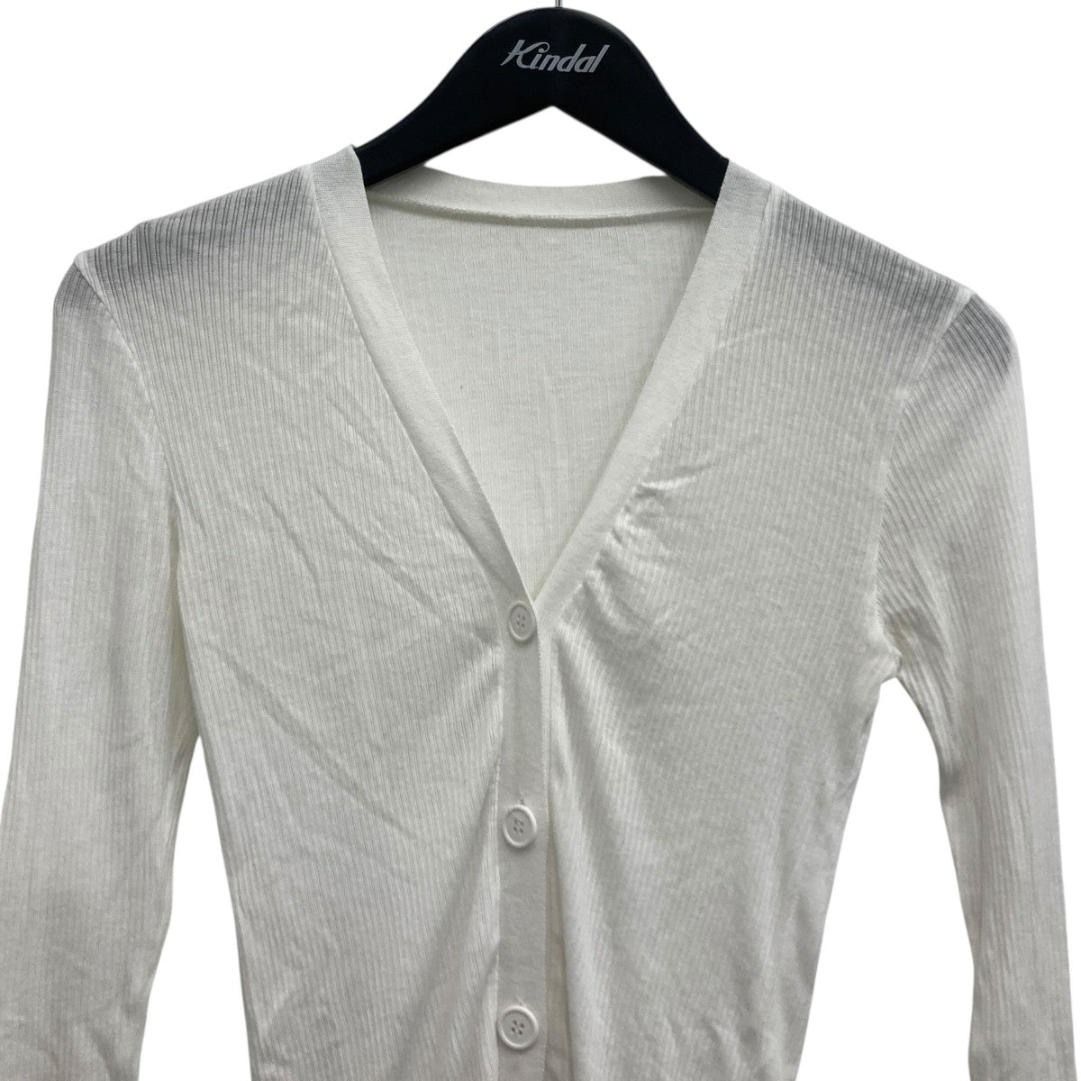 yo biotop Sheer rib V cardigan 古着・中古-3枚目のアイテム画像