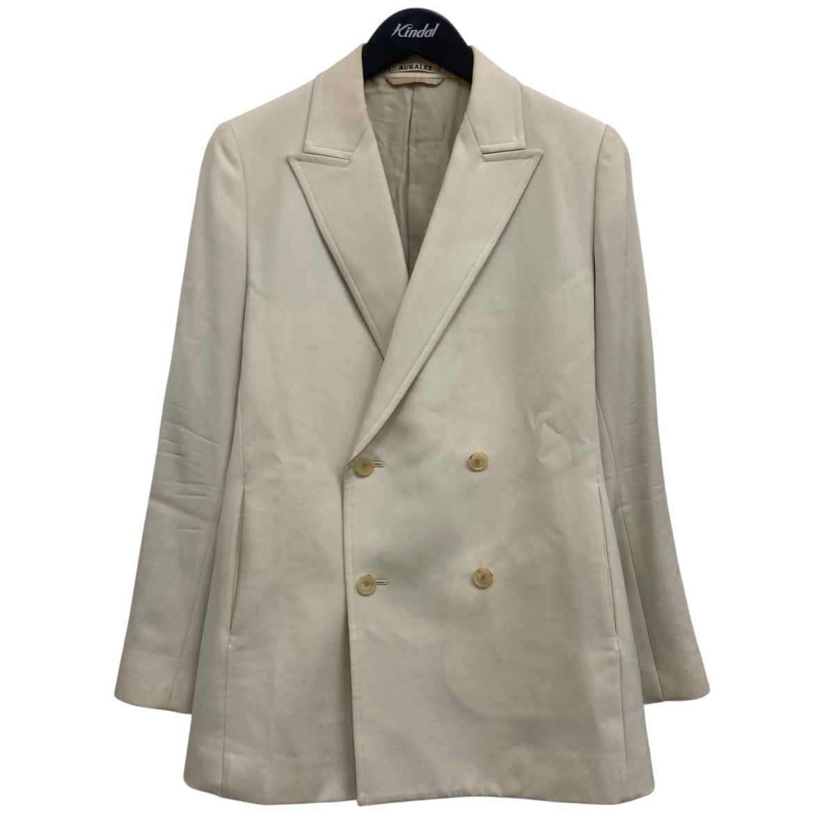 AURALEE Light WOOL MAX GABARDINE DOUBLE JACKET テーラードジャケット 古着・中古-1枚目のアイテム画像
