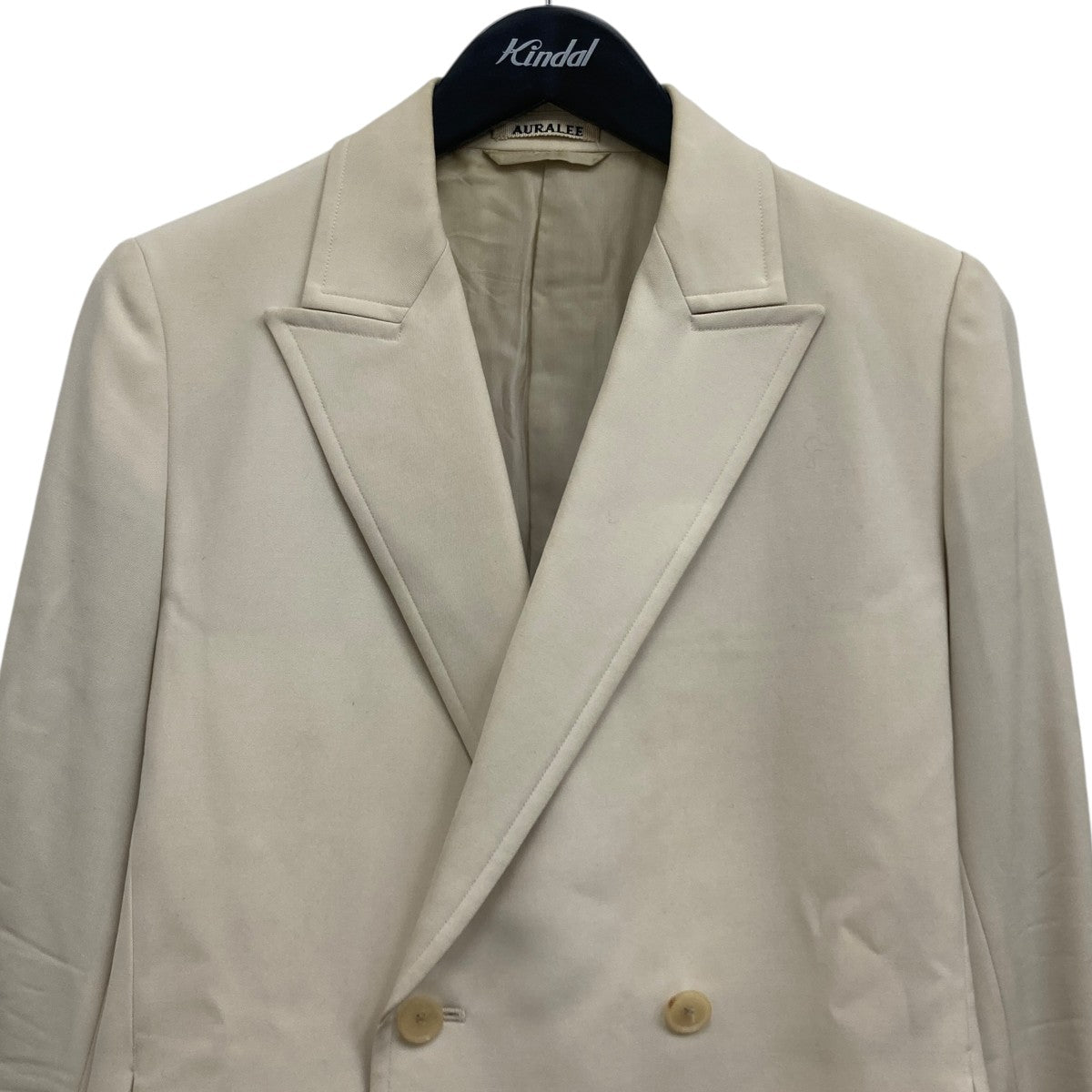 AURALEE Light WOOL MAX GABARDINE DOUBLE JACKET テーラードジャケット 古着・中古-3枚目のアイテム画像