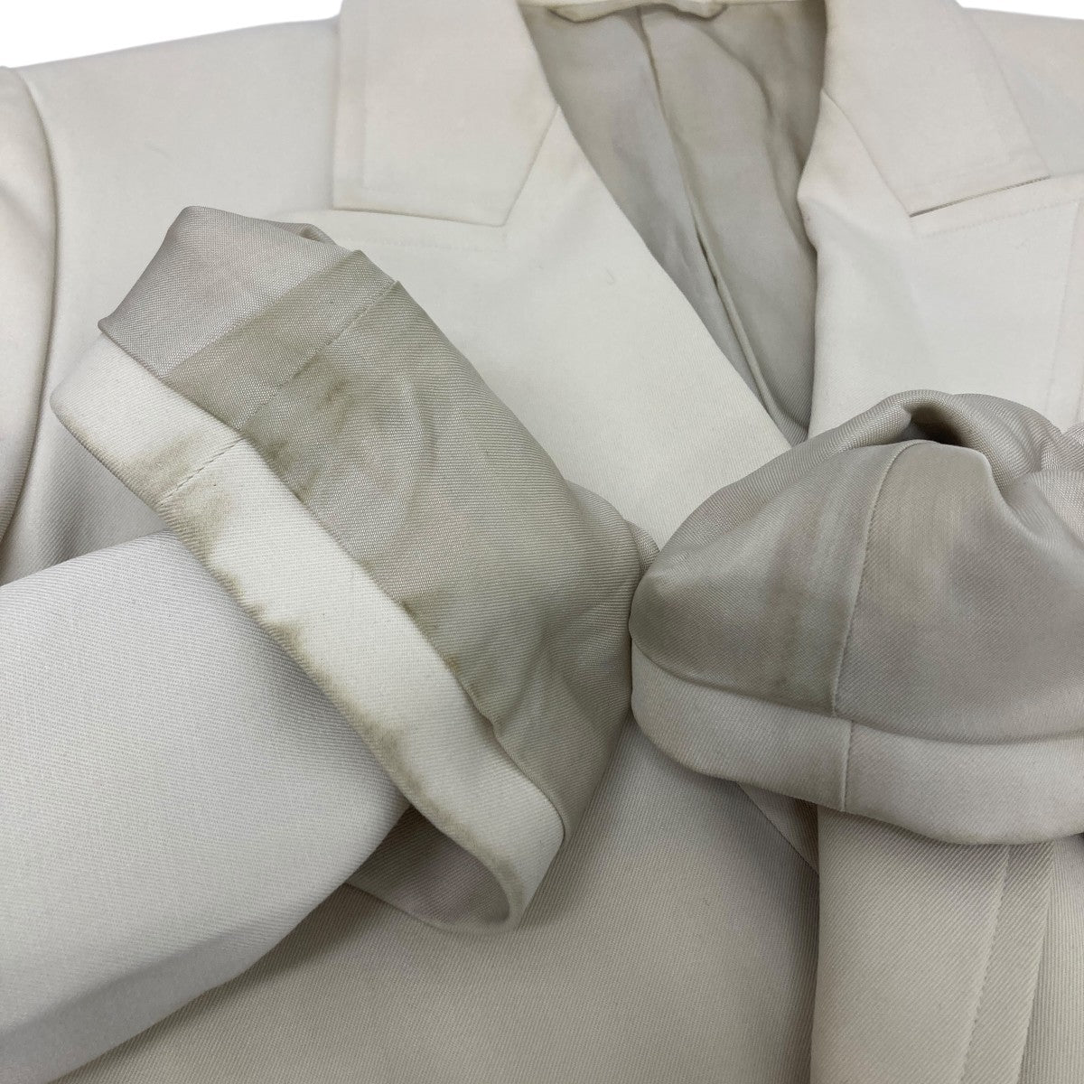 AURALEE Light WOOL MAX GABARDINE DOUBLE JACKET テーラードジャケット 古着・中古-6枚目のアイテム画像
