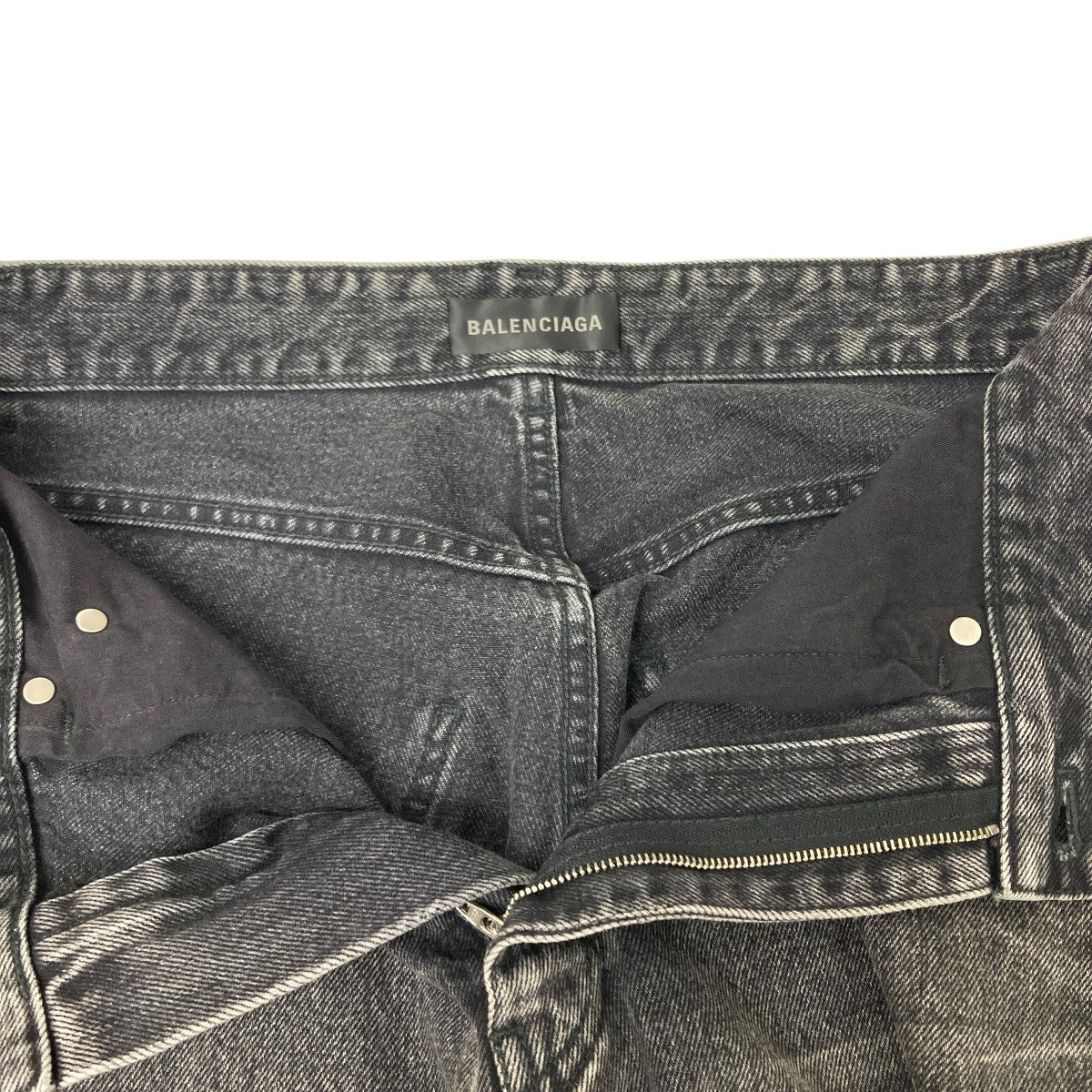 BALENCIAGA(バレンシアガ) ダメージ加工バギーデニムパンツ 697886