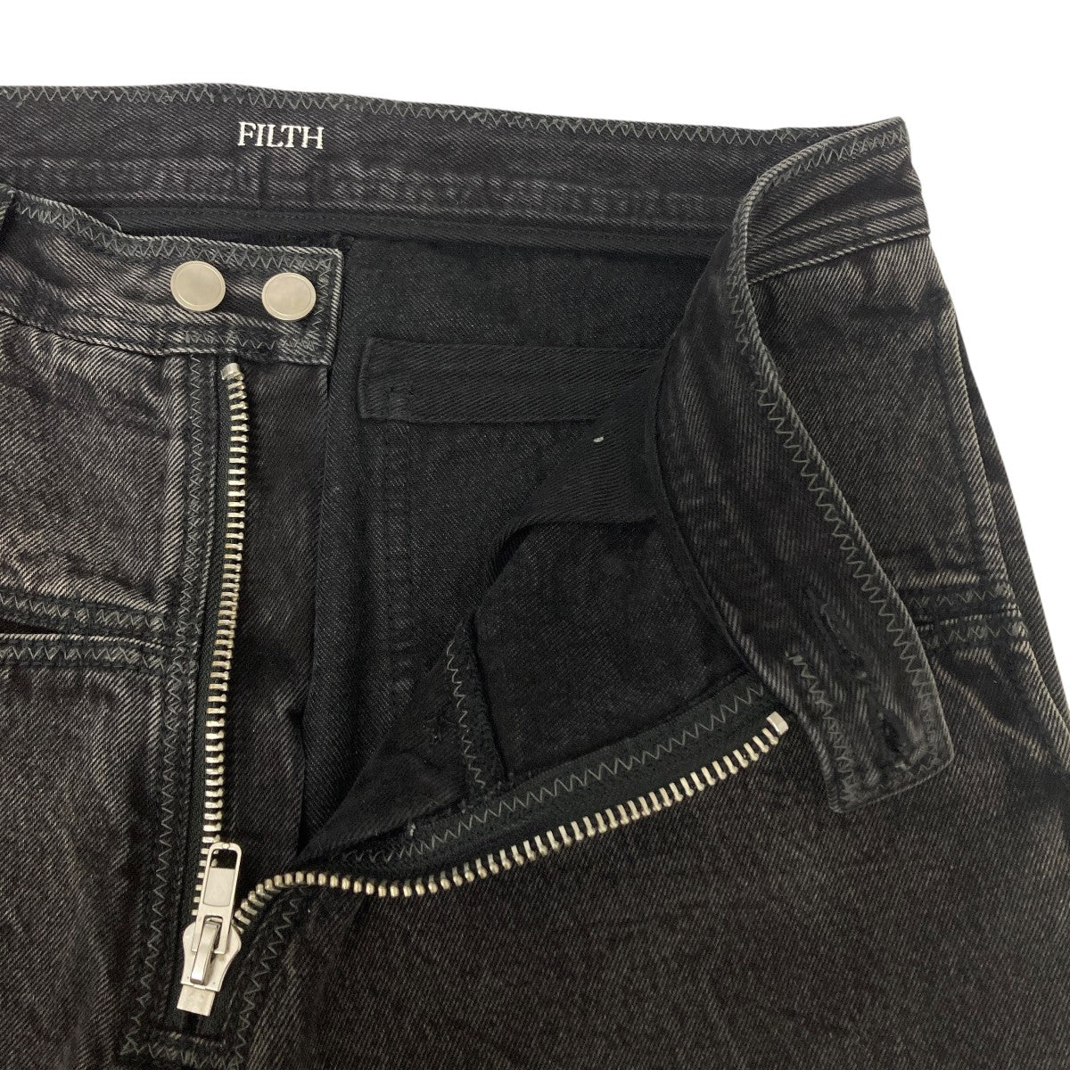 FRONT ZIP BAGGY DENIMデニムパンツ