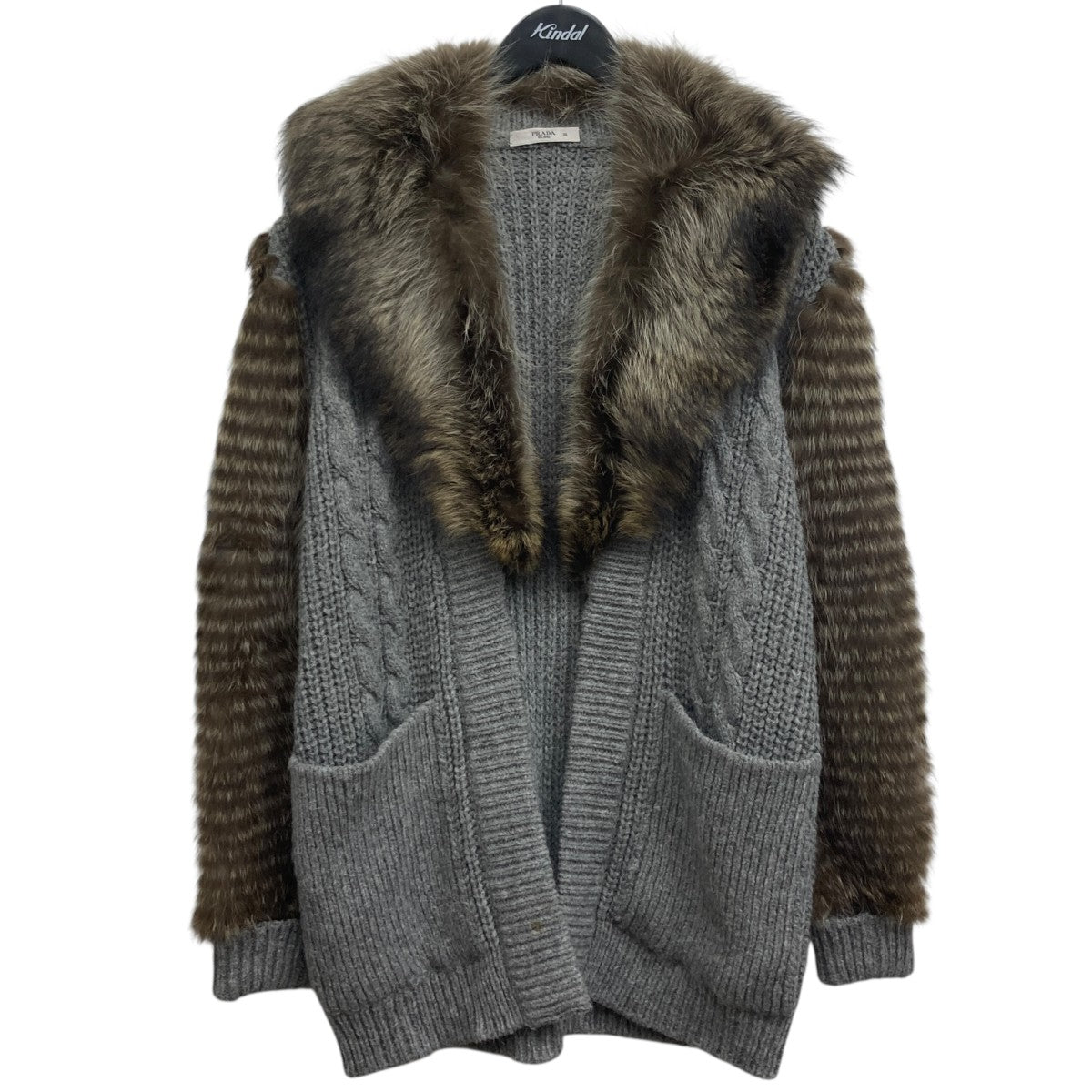 PRADA(プラダ) 11AW ニットカーディガン 155111 1A8Z グレー