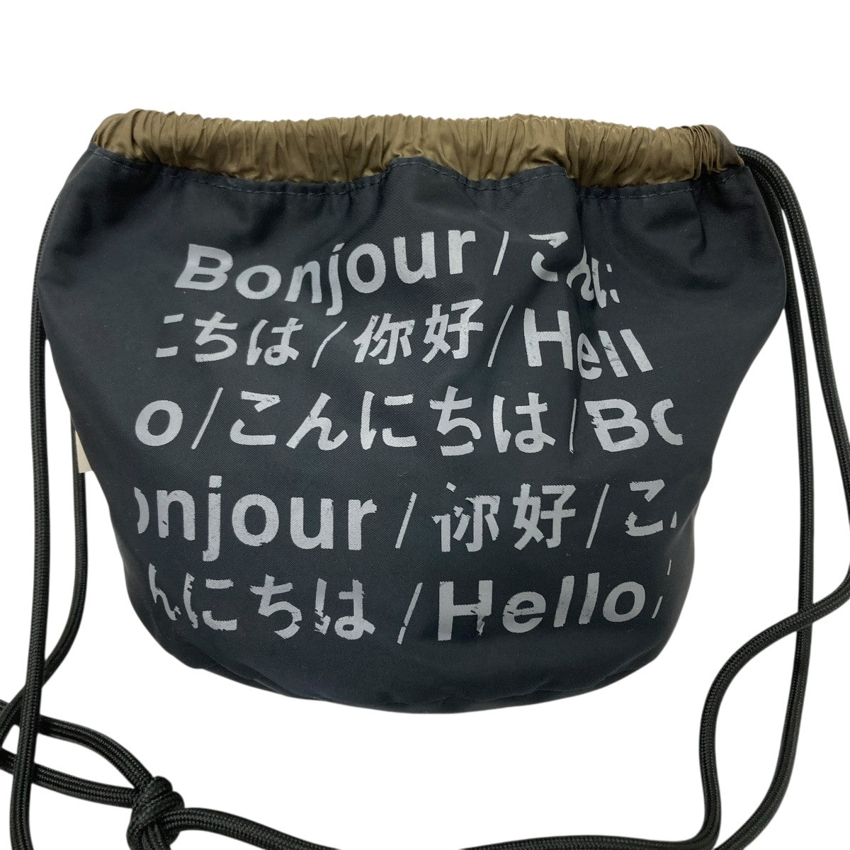 Hello Sacai 限定 リバーシブル 巾着 ショルダーバッグ sacai(サカイ) Hello sacai 限定 リバーシブル巾着ポーチ