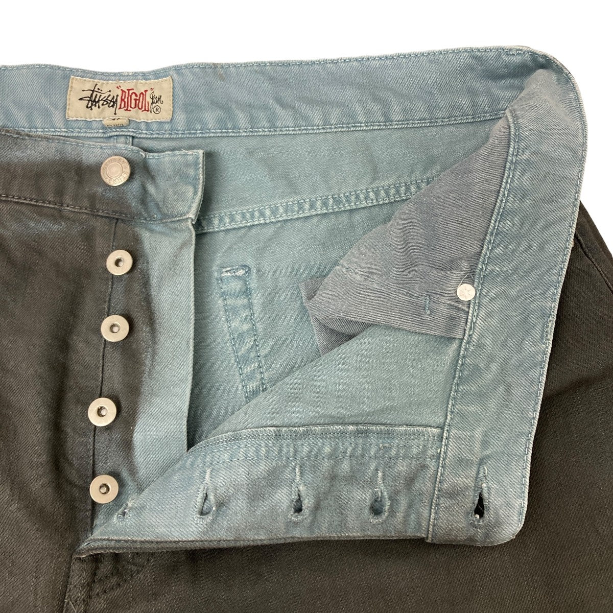 Stussy Big オリーブグリーンデニム 34 Stussy Big オリーブグリーンデニム 34