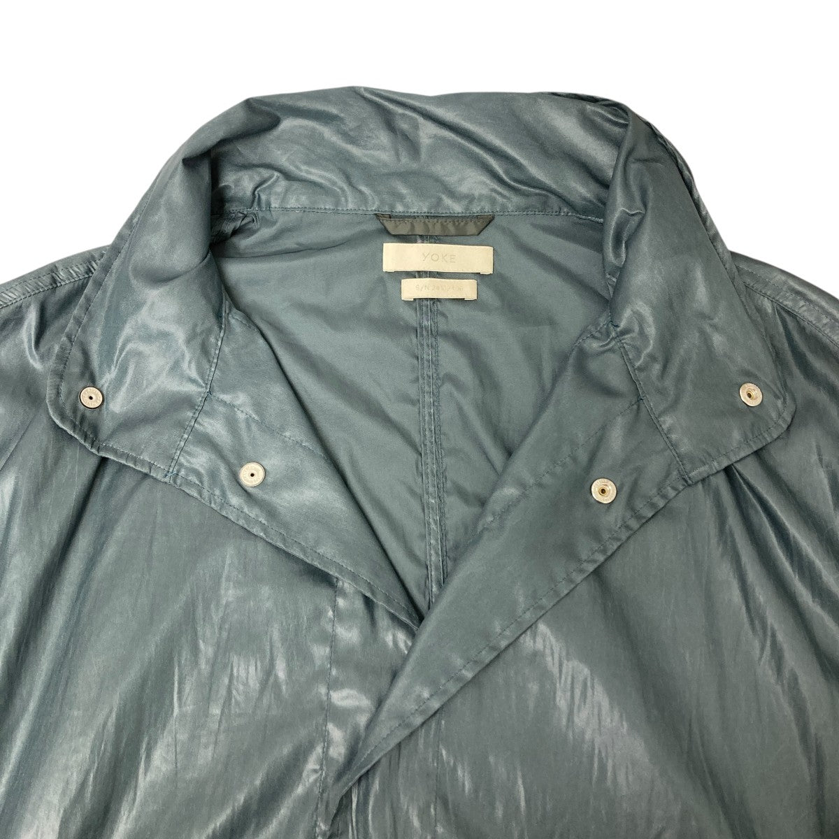 YOKE LEATHER LIKE POLYESTER SNOW PARKA レザーライクスノーパーカー 古着・中古-4枚目のアイテム画像