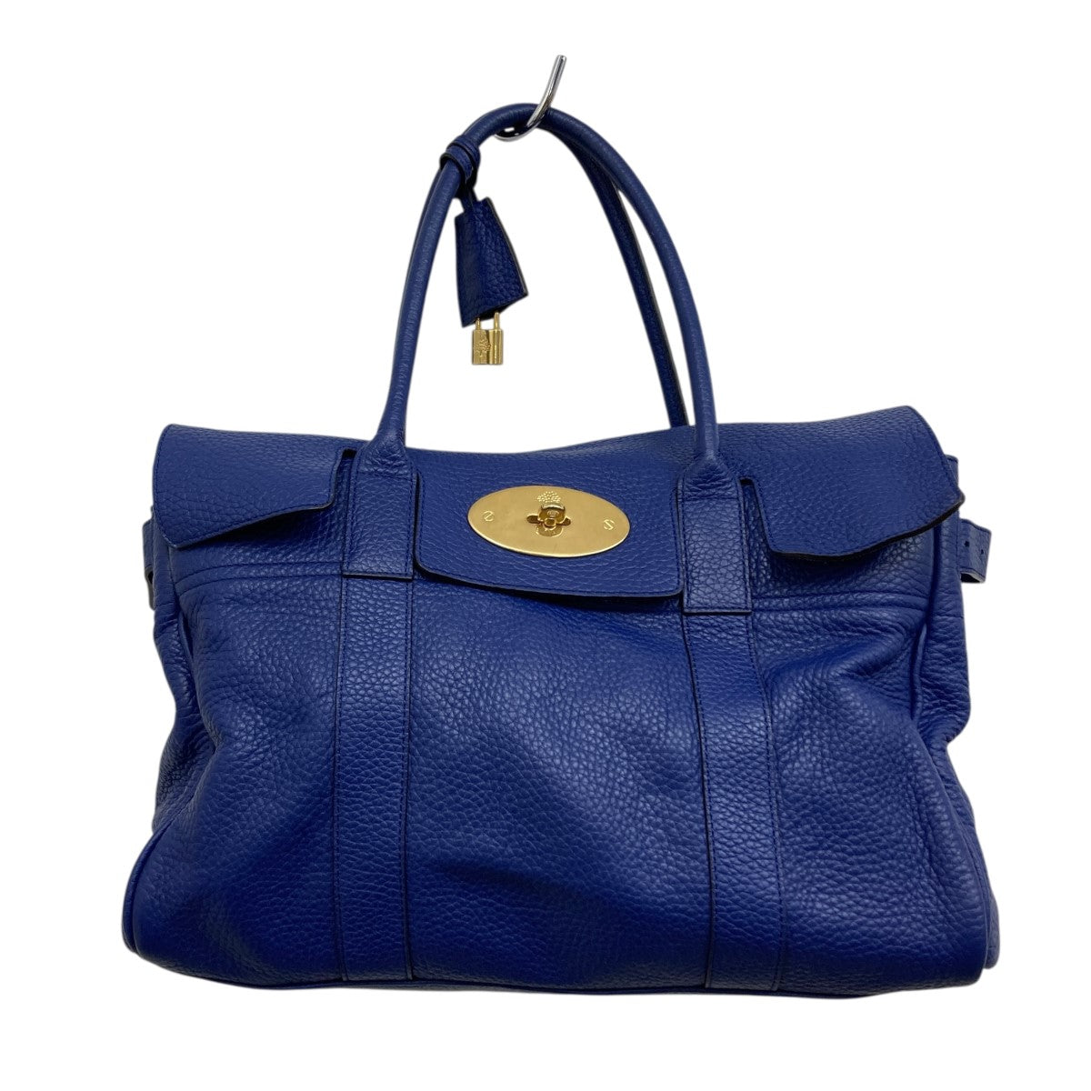 マルベリー ブルー レザートートバッグ MULBERRY(マルベリー) ベイズウォーターグレインレザートート