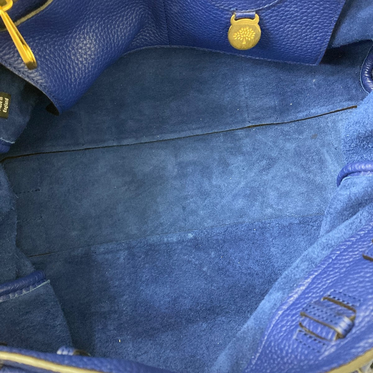 マルベリー ブルー レザートートバッグ マルベリー ブルー レザートートバッグ Mulberry マルベリー
