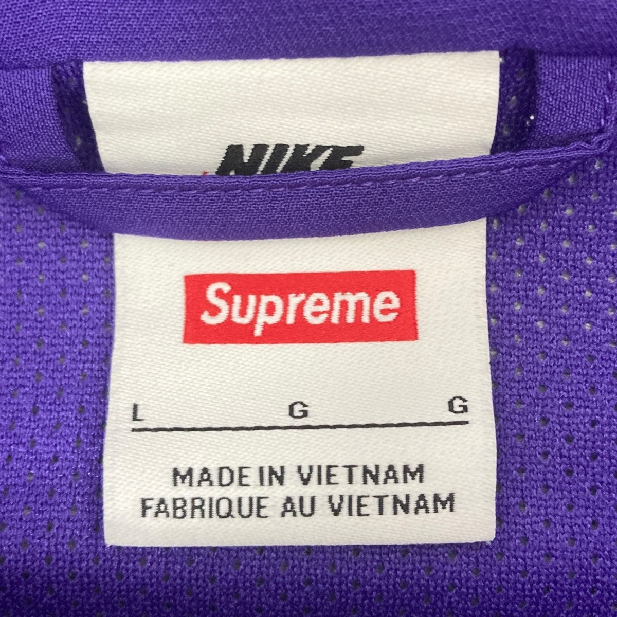 Supreme×NIKE ナイロンジャケット SP250512MXP パープル サイズ